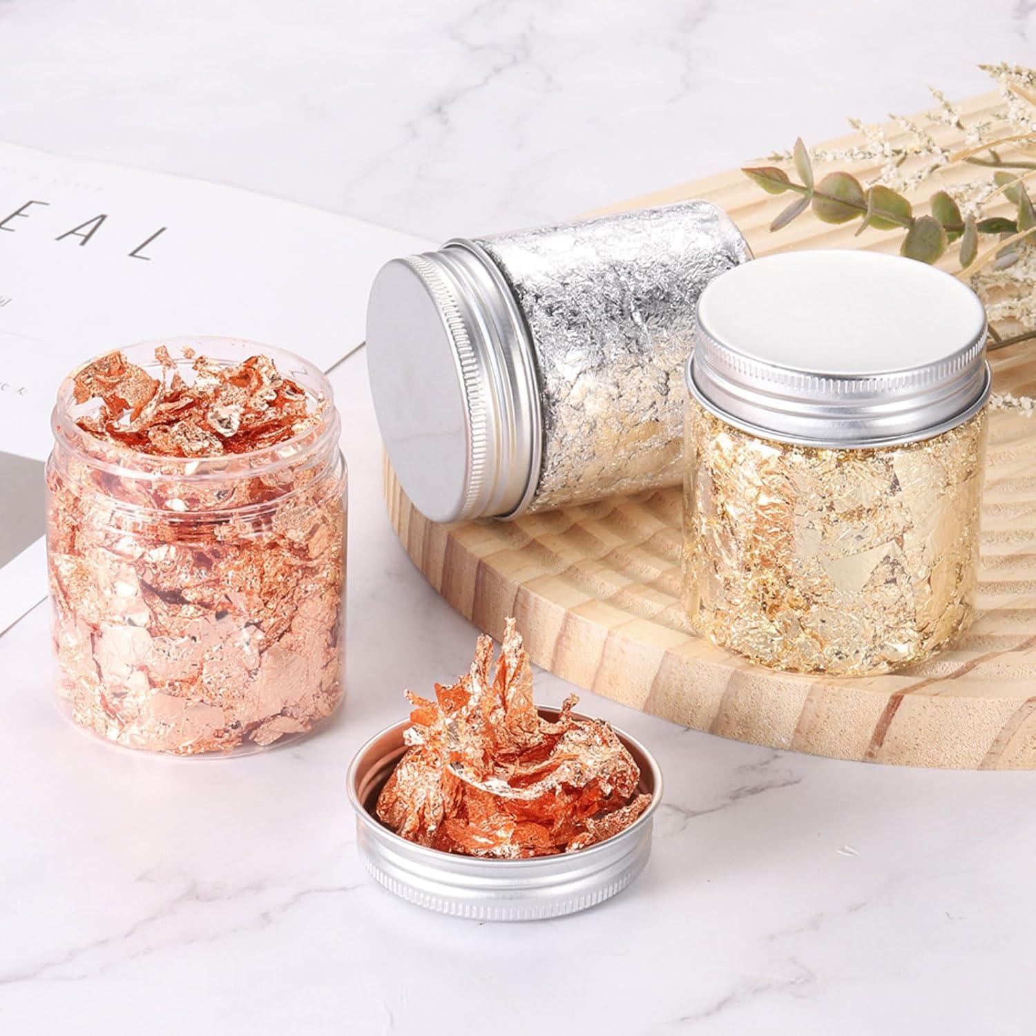 Copos de Hoja de Oro Cobre 3g MECCANIXITY para Manualidades