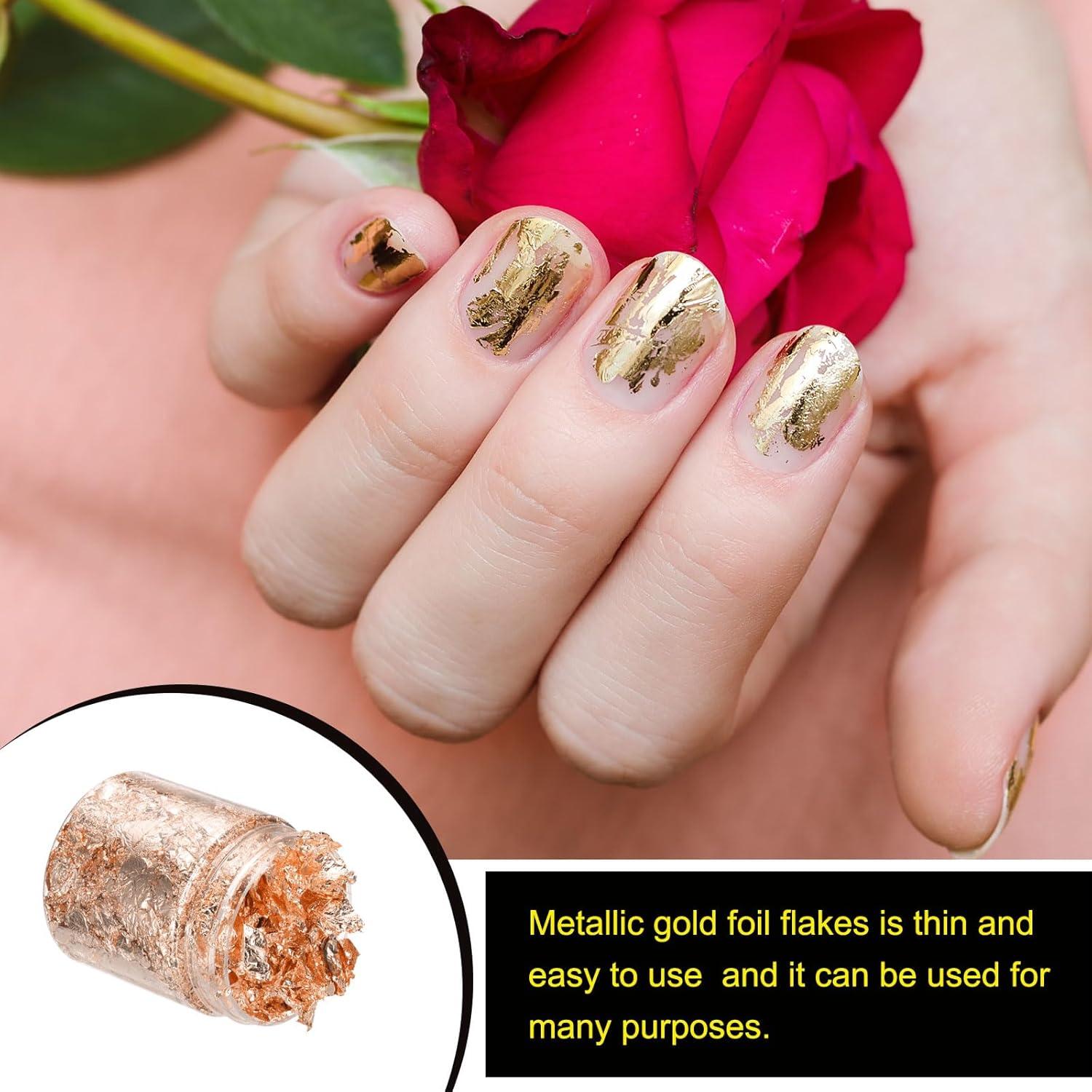 Copos de Hoja de Oro Cobre 3g MECCANIXITY para Manualidades