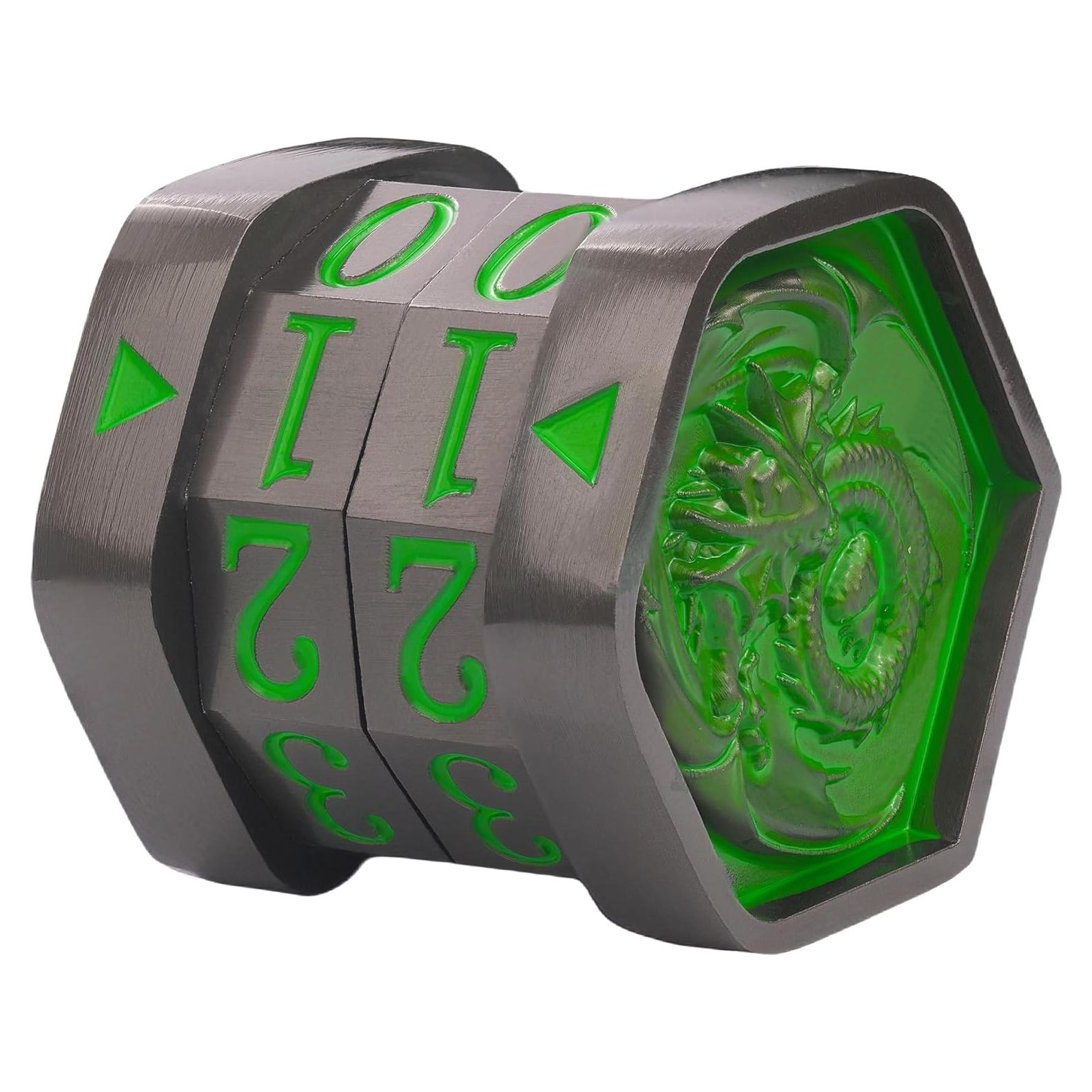 Contador de Vida MTG UONUOT Metal 3,40x3,51cm Negro-Verde