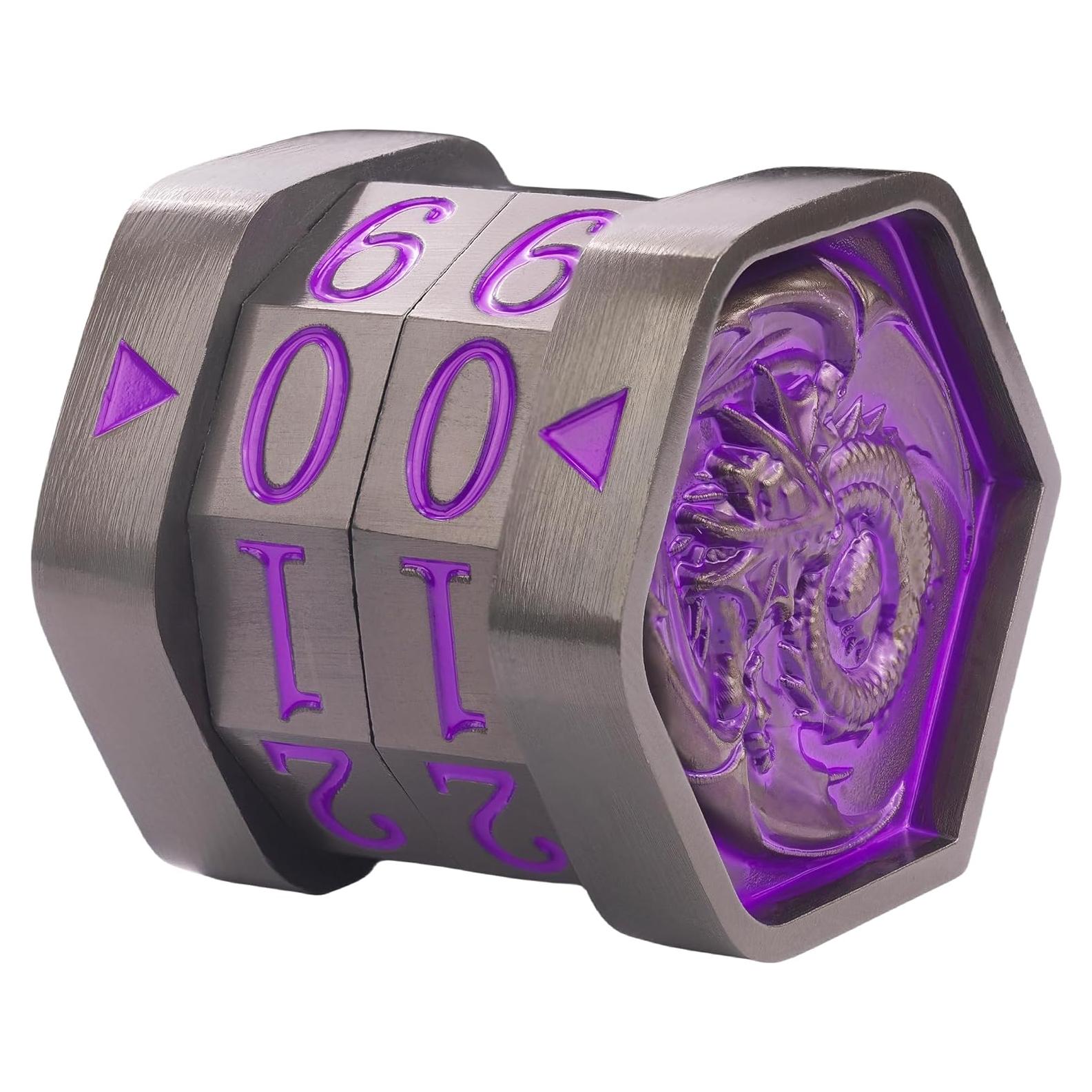 Contador de Vida MTG UONUOT Metal Niquel Negro/Púrpura