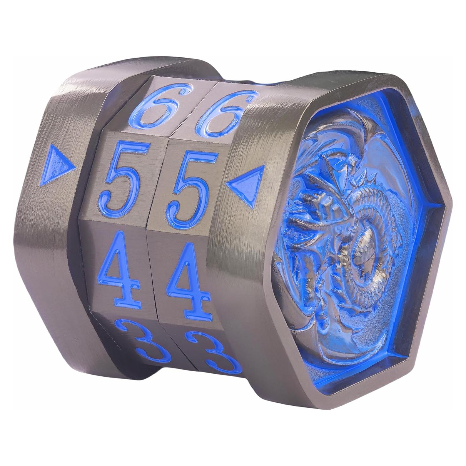 Contador de Vida MTG UONUOT Metal 3.4x3.5cm Negro-Azul