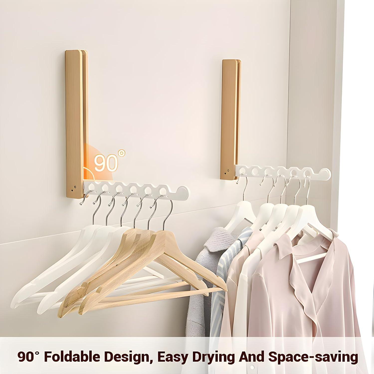 Perchero Plegable FULANCCY de Madera de Haya Blanca 32x31cm