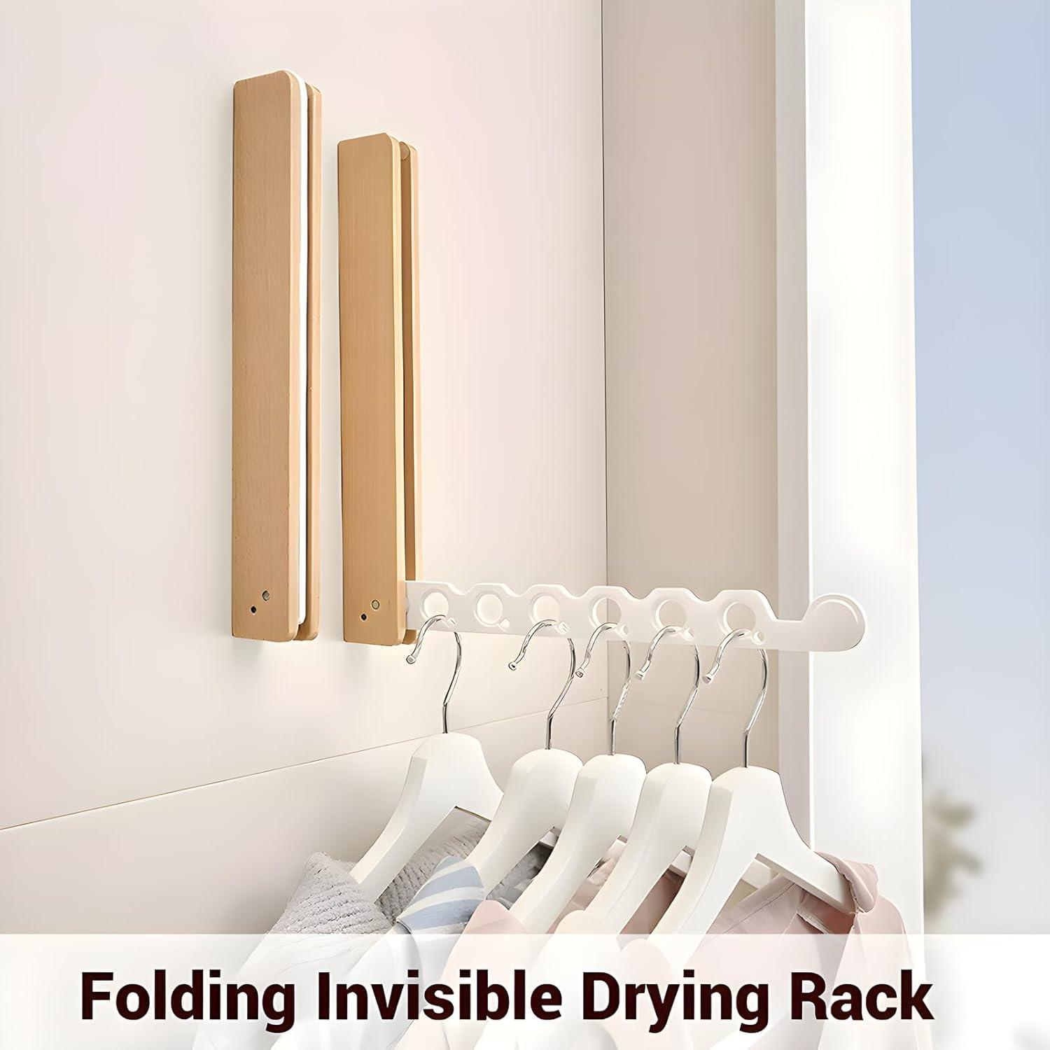 Perchero Plegable FULANCCY de Madera de Haya Blanca 32x31cm