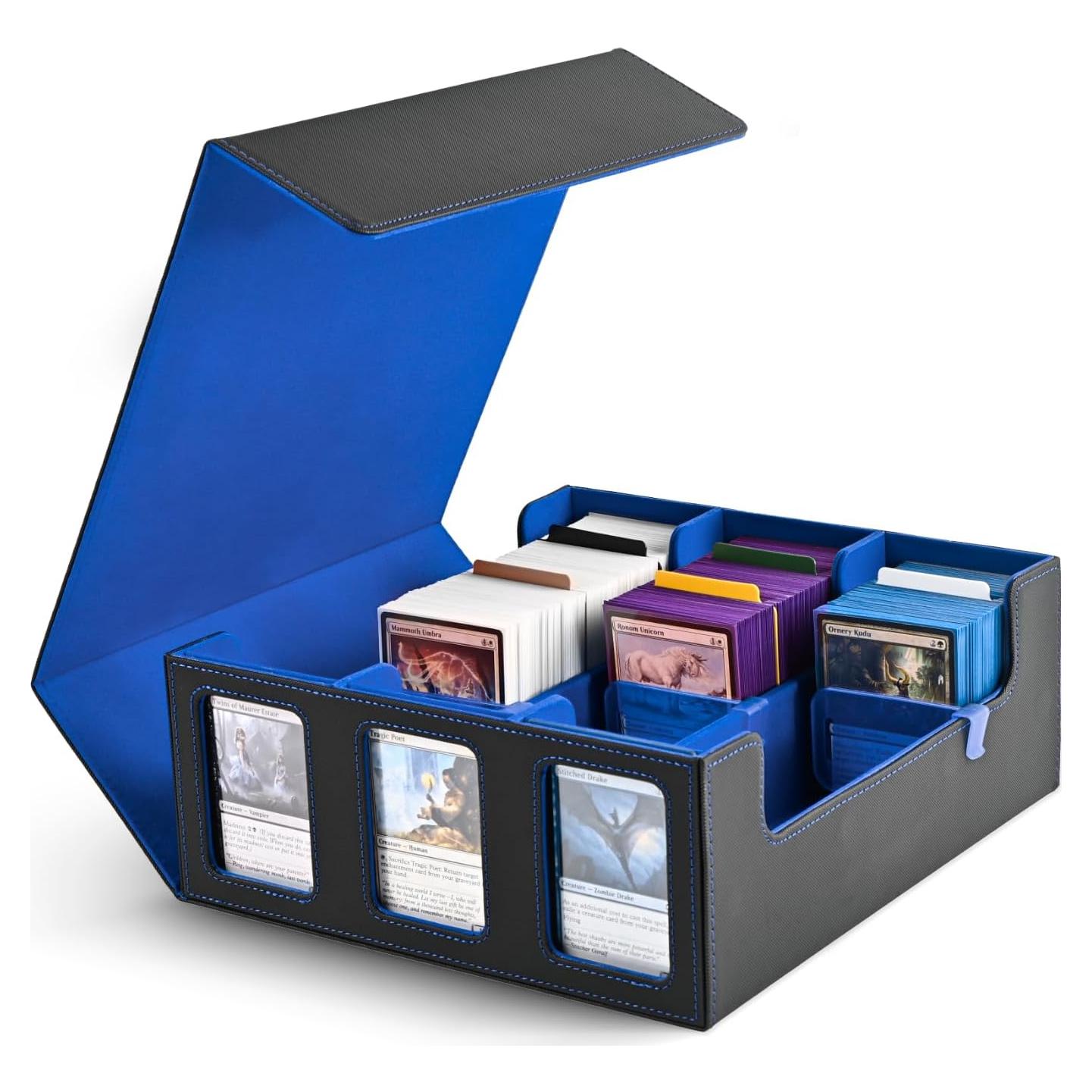 Caja de Almacenamiento de Cartas UAONO 1800+ Negro y Azul
