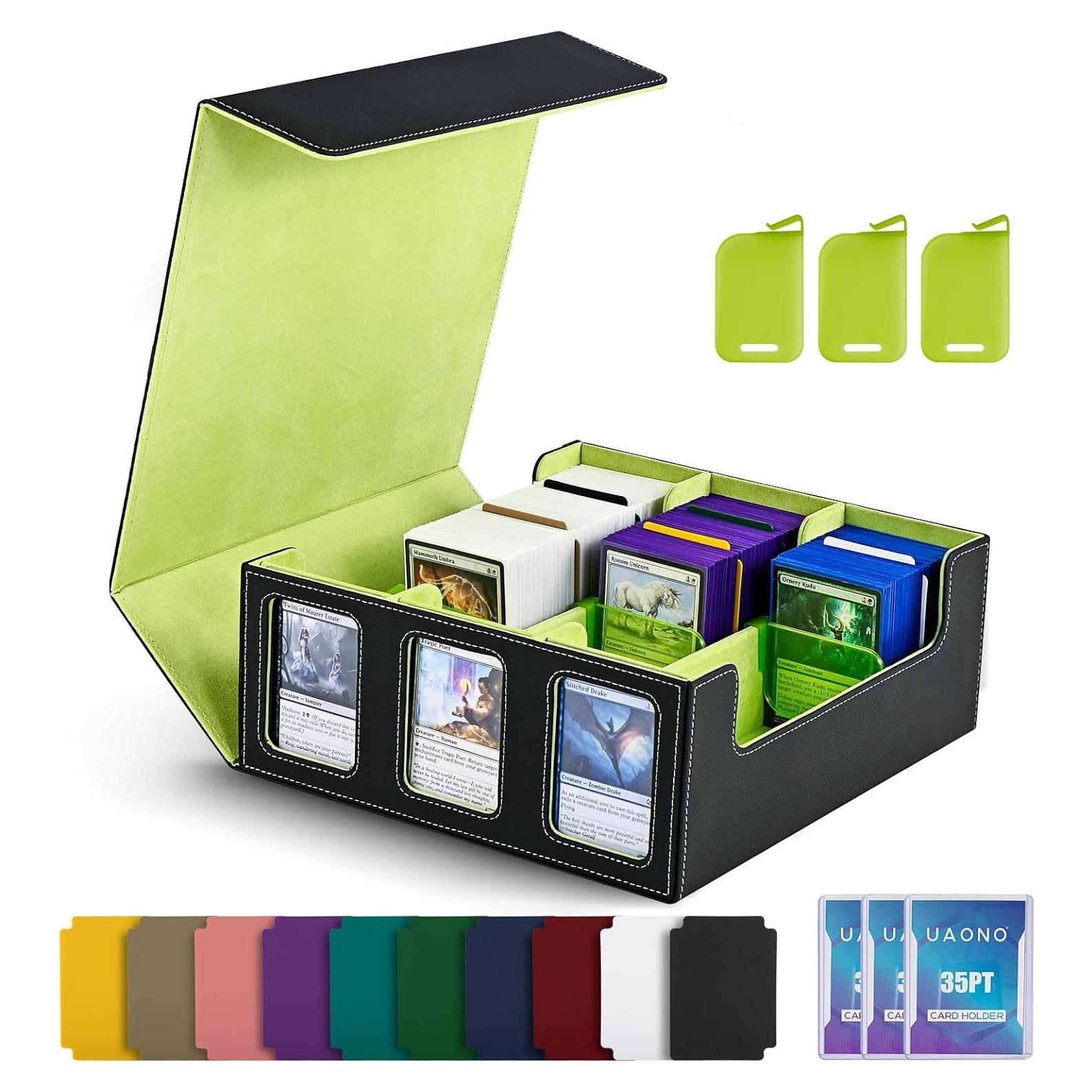 Caja de Almacenamiento de Cartas UAONO 1800+ con Divisores