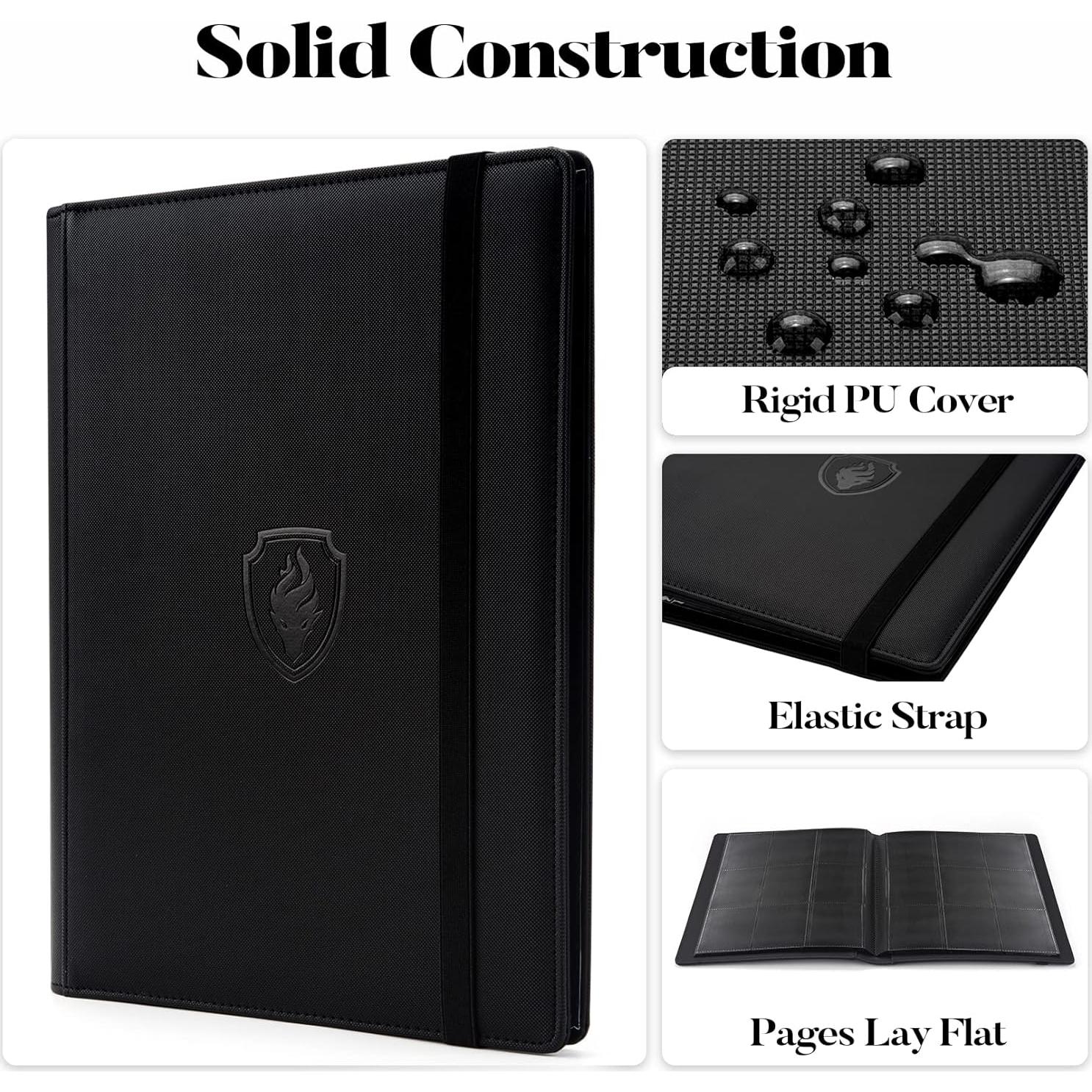 Carpeta de Cartas Fabmaker 360 Bolsillos Negra PU