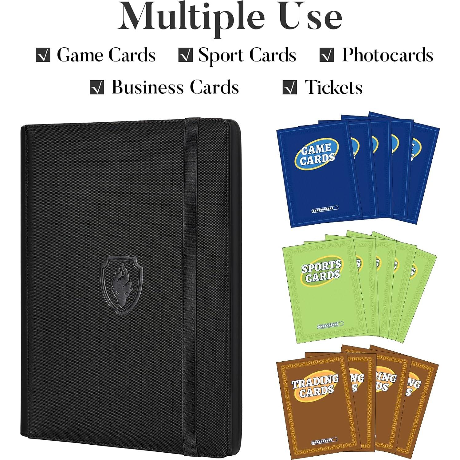 Carpeta de Cartas Fabmaker 360 Bolsillos Negra PU