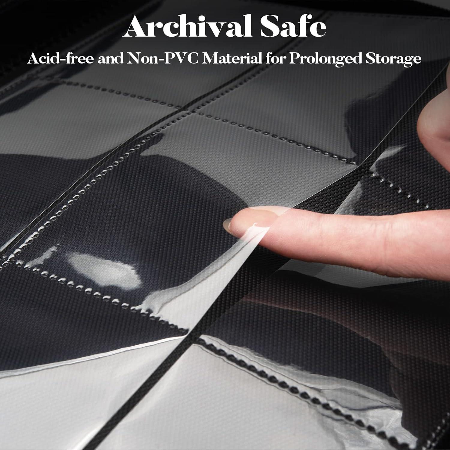 Carpeta de Cartas Fabmaker 360 Bolsillos Negra PU