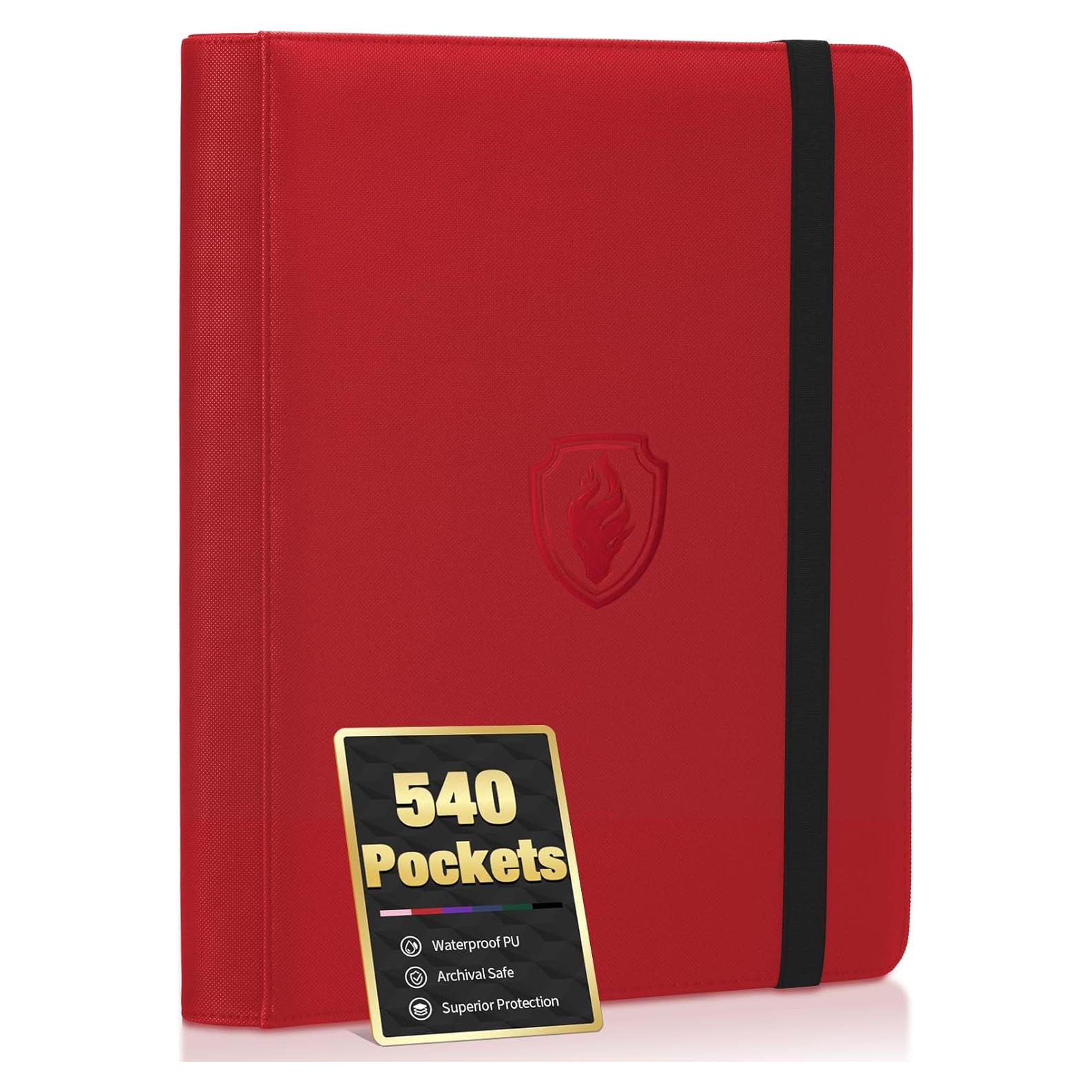 Carpeta de Tarjetas Fabmaker 540 Bolsillos Roja