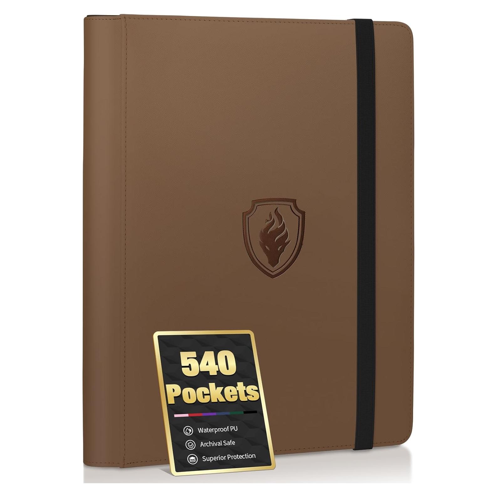 Carpeta de Tarjetas Fabmaker 540 Bolsillos Marrón