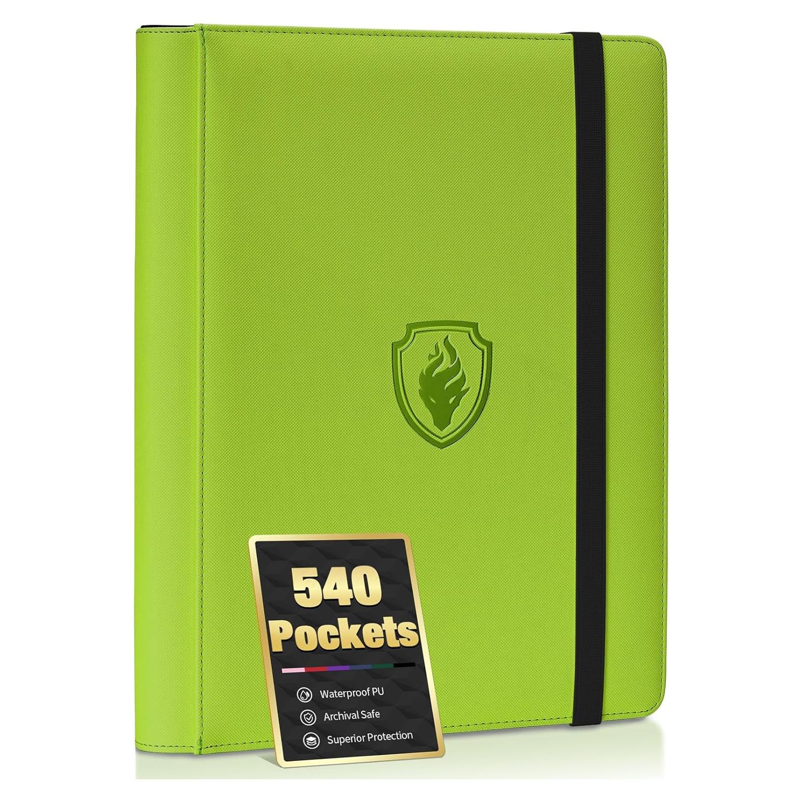 Carpeta de Cartas Fabmaker 540 Bolsillos Verde Resistente