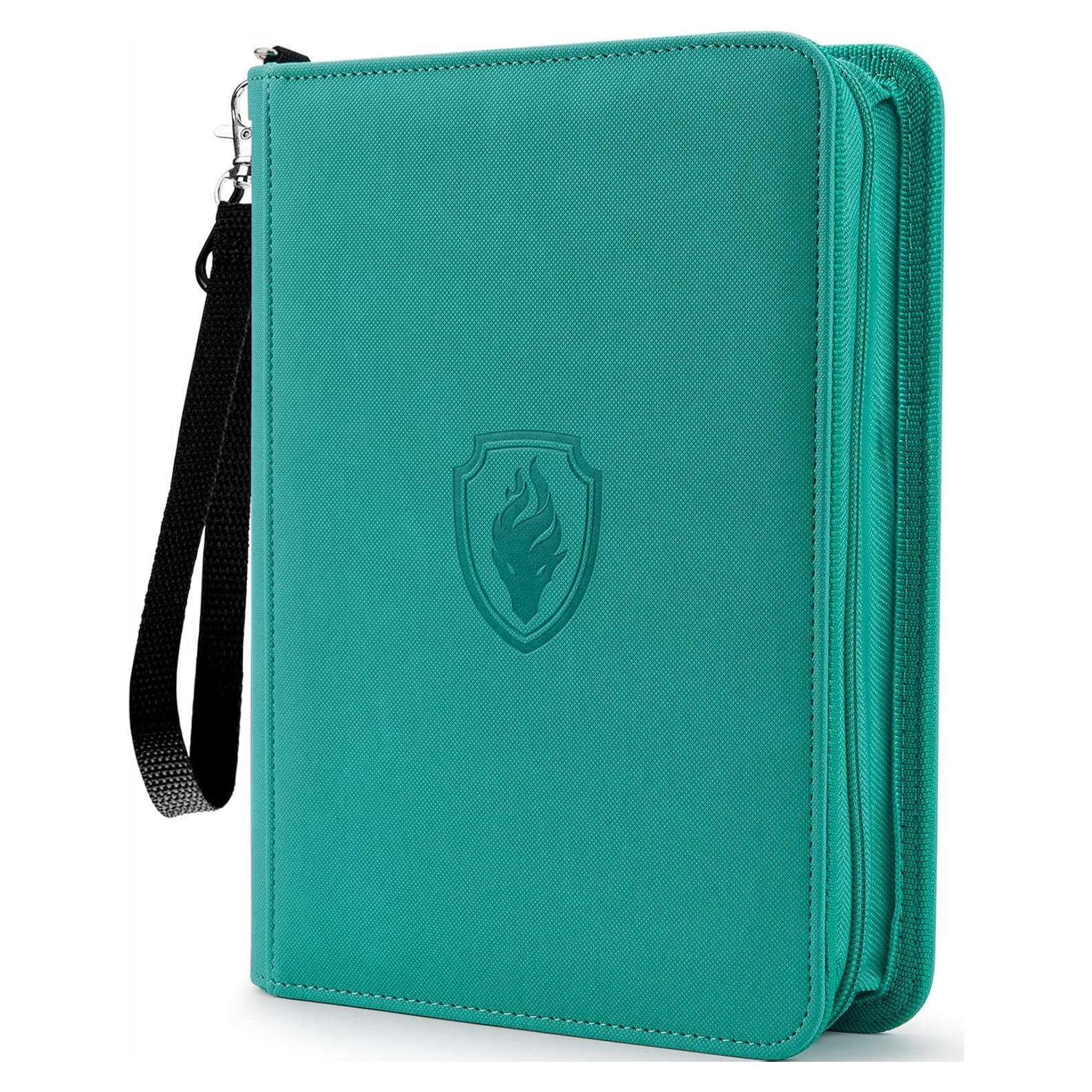 Carpeta de Tarjetas Fabmaker 4 Bolsillos Turquesa 320 Tarjetas