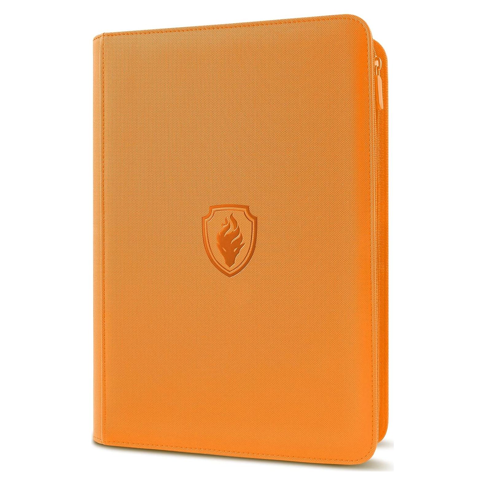 Carpeta de Tarjetas Fabmaker 9 Bolsillos Naranja 360 Capacidad