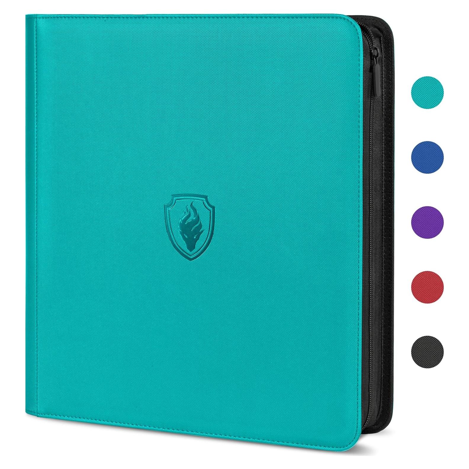 Carpeta de Tarjetas Fabmaker 12 Bolsillos Verde Azulado