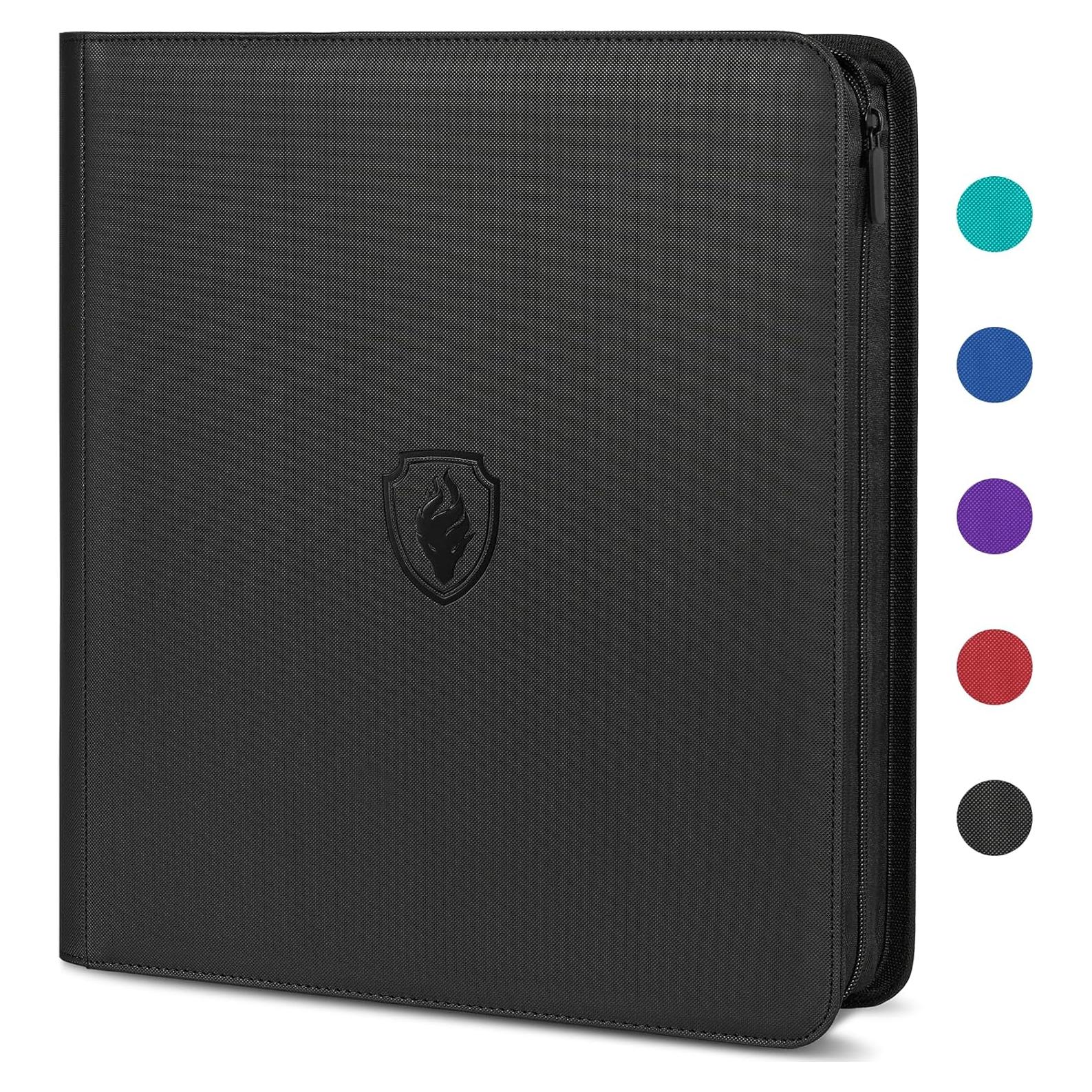 Carpeta de Tarjetas Fabmaker 12 Bolsillos Negro PU