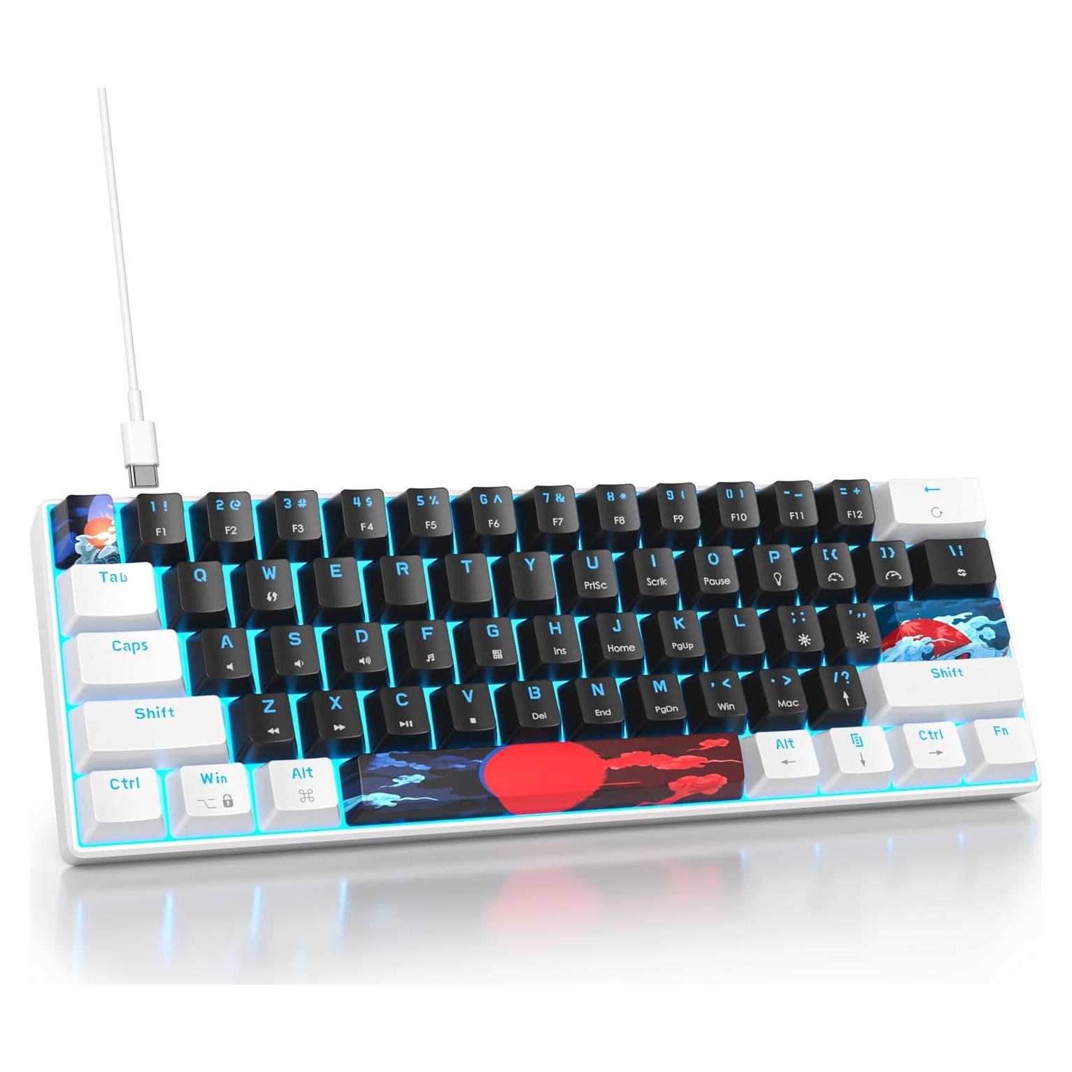 Teclado Mecánico Gaming 60% Ussixchare 61 Teclas Retroiluminado