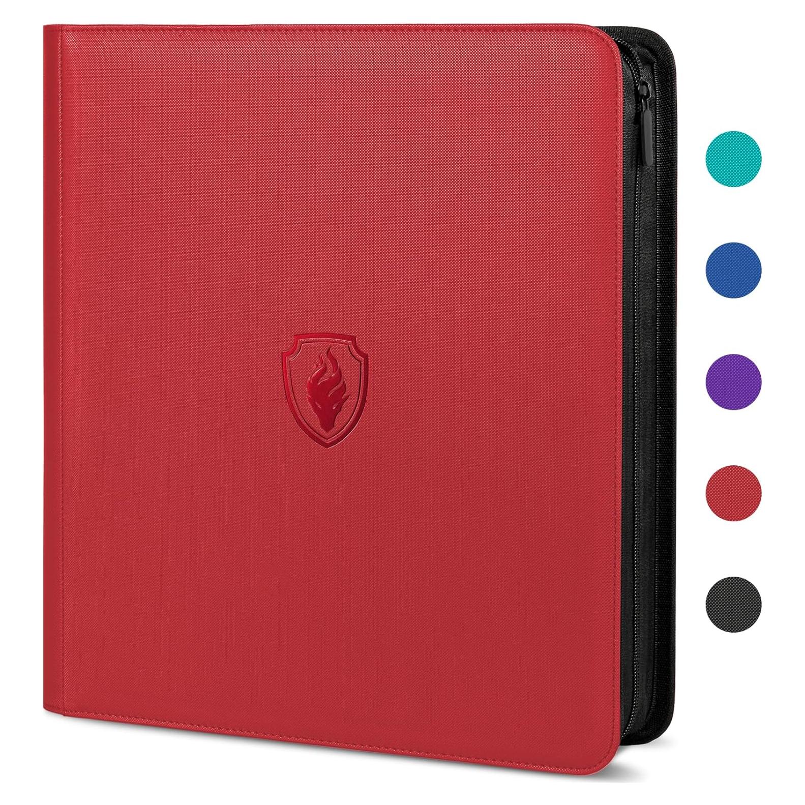 Carpeta de Tarjetas Fabmaker 12 Bolsillos Roja 912 Tarjetas