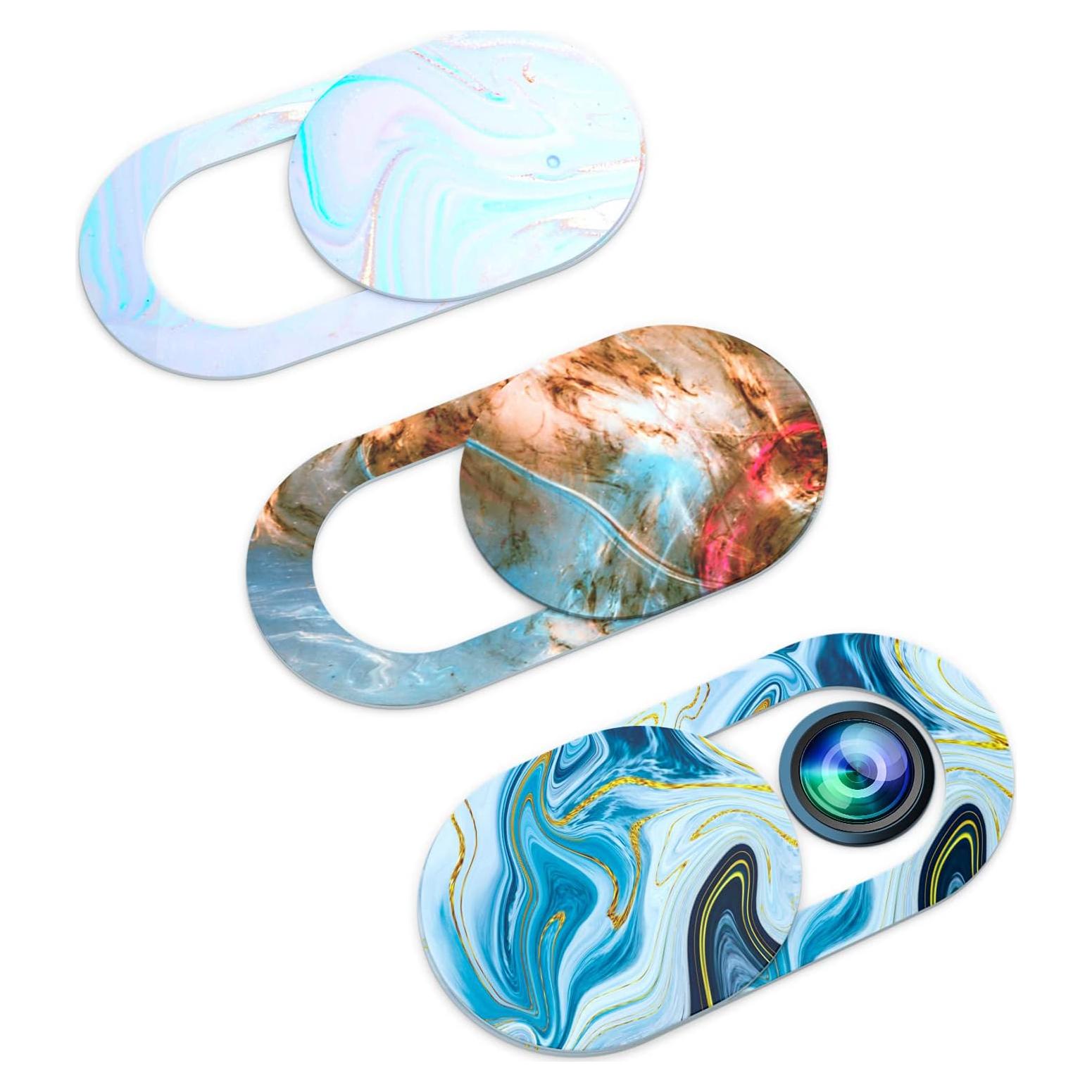 Cubierta Deslizante para Webcam Leadiy - 3 Piezas Mármol