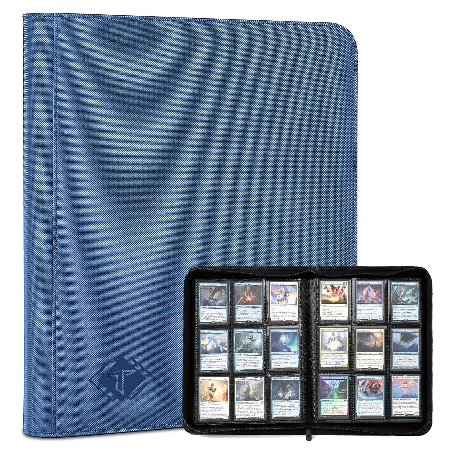 Carpeta de Tarjetas TiopLior 9 Bolsillos Azul 432 Espacios