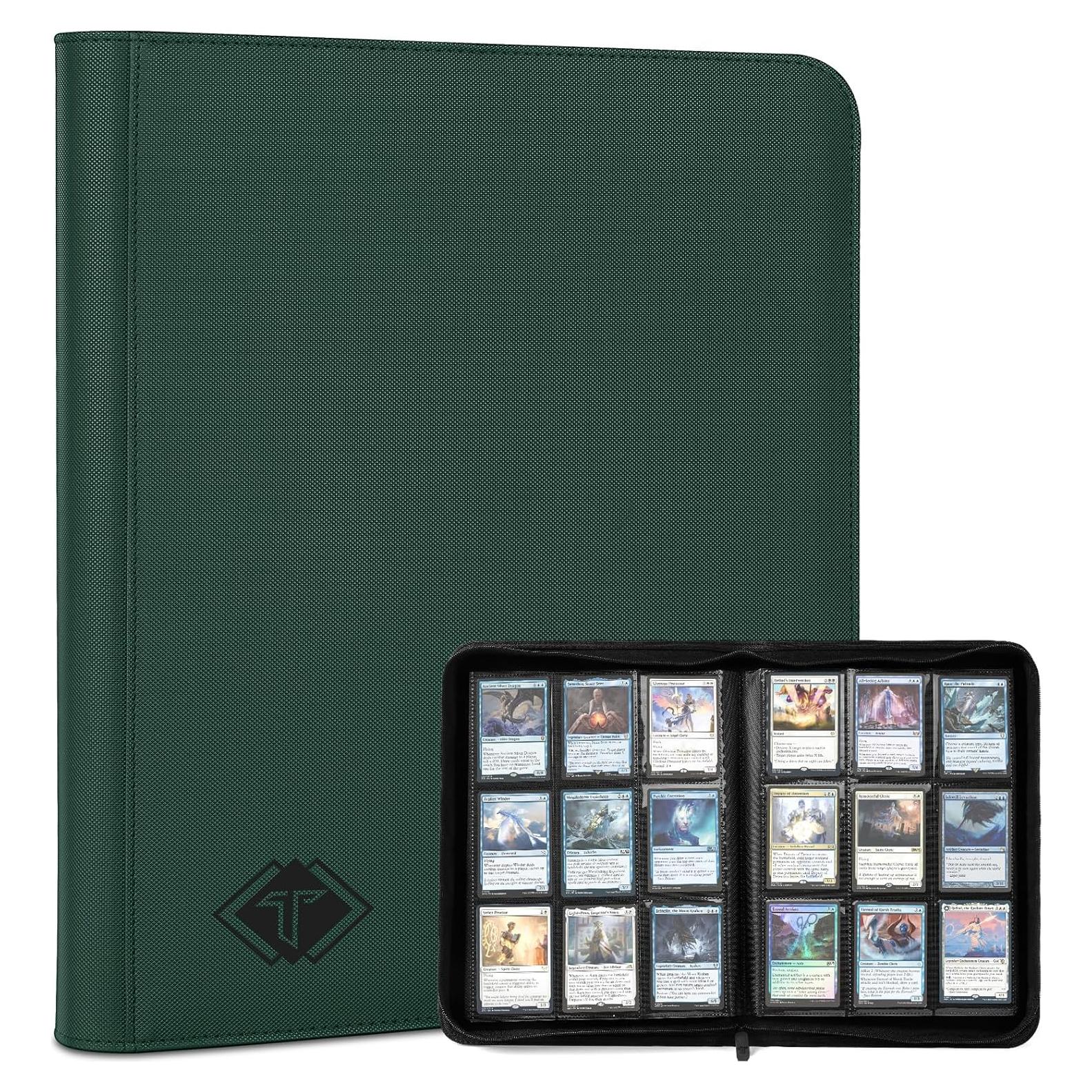 Carpeta de Cartas TiopLior 9 Bolsillos Verde 432 Espacios