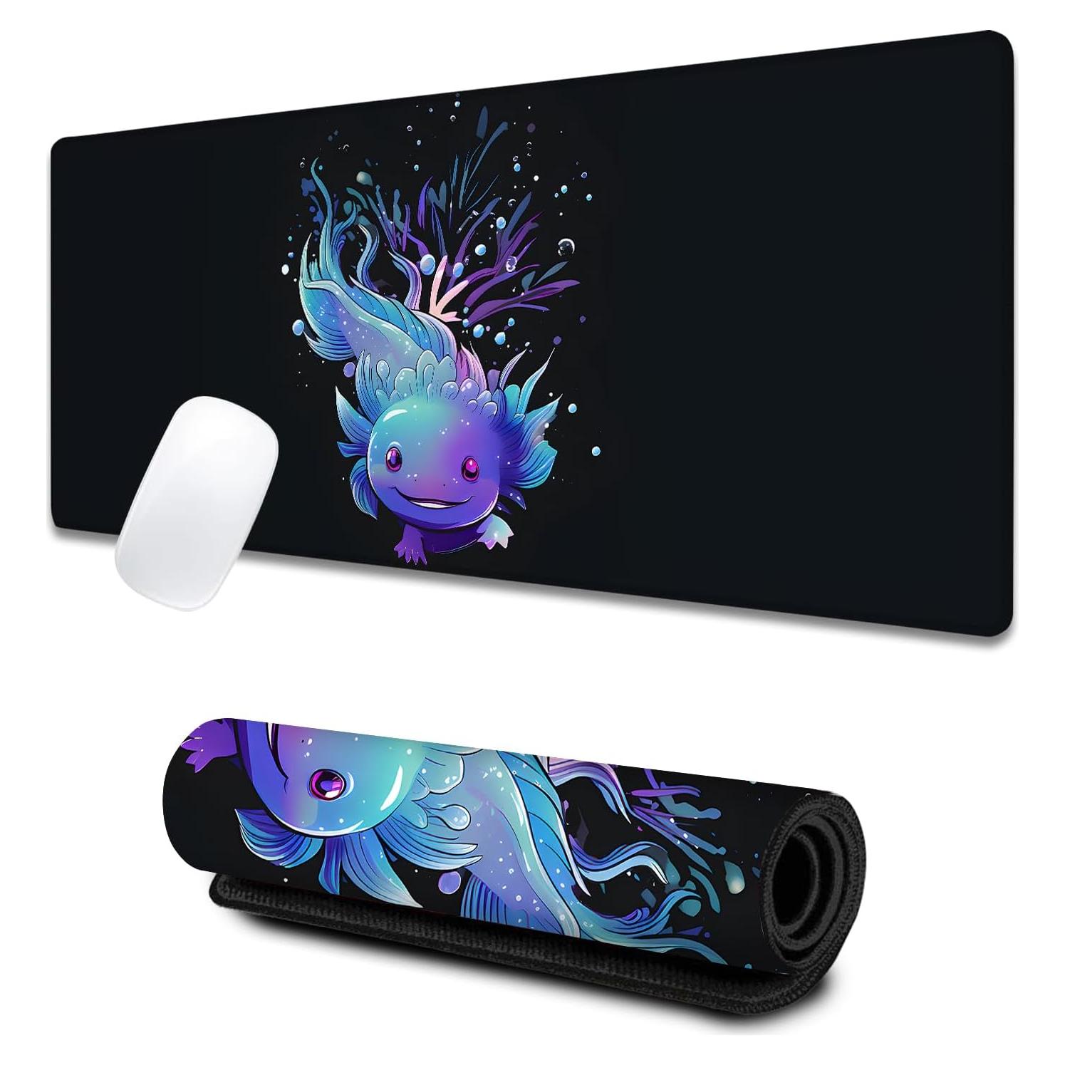 Alfombrilla de Ratón Grande VODRM Axolotl Antideslizante 80x30cm