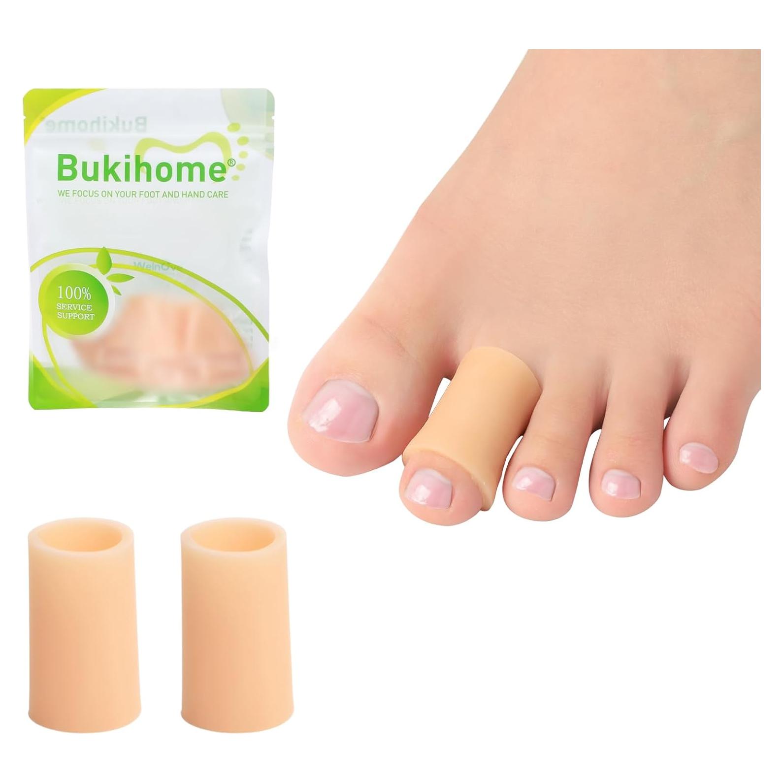 Protecciones de Dedos de Silicona Bukihome - 14 Mangas Medianas Beige