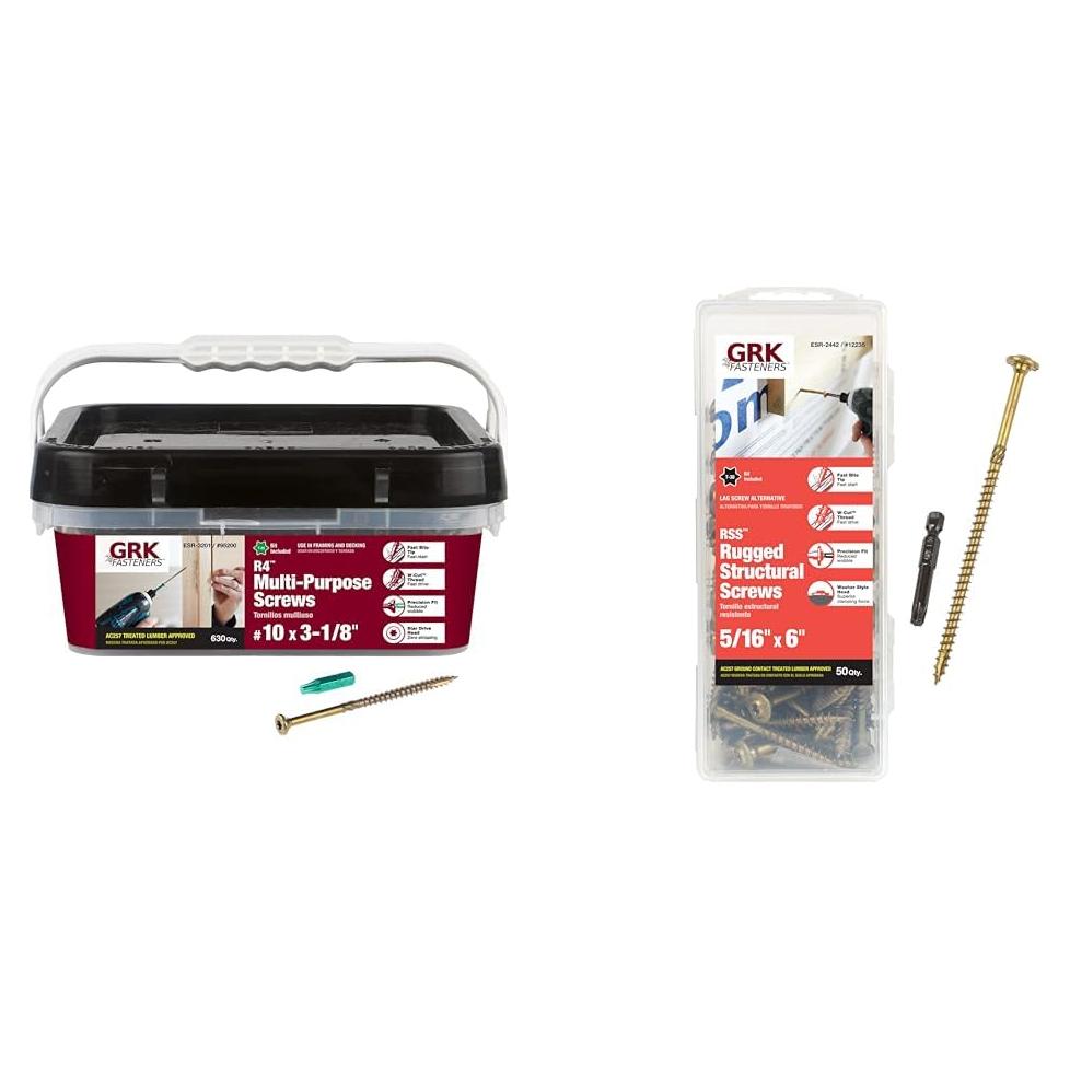 Paquete de Tornillos GRK Fasteners R4#10 y RSS 680 Piezas