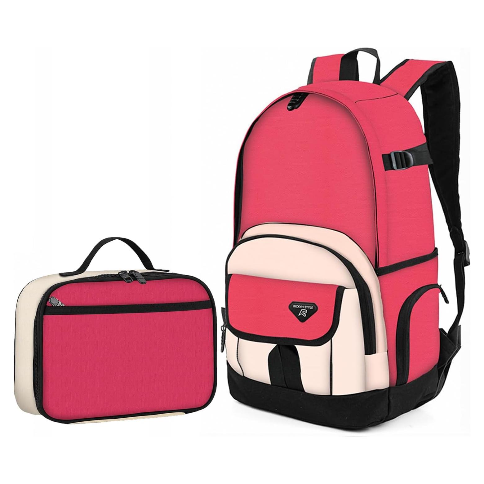 Mochila Escolar Ligera Rickyh + Bolsa de Almuerzo 47x35cm