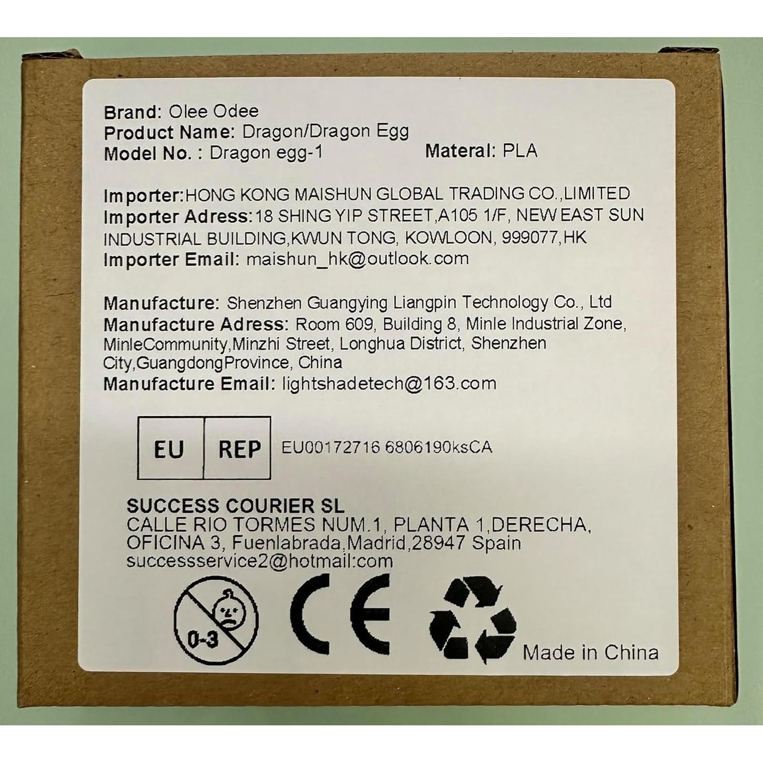 Huevos de Dragón Cinderwing3D Articulados 12 cm Decorativos