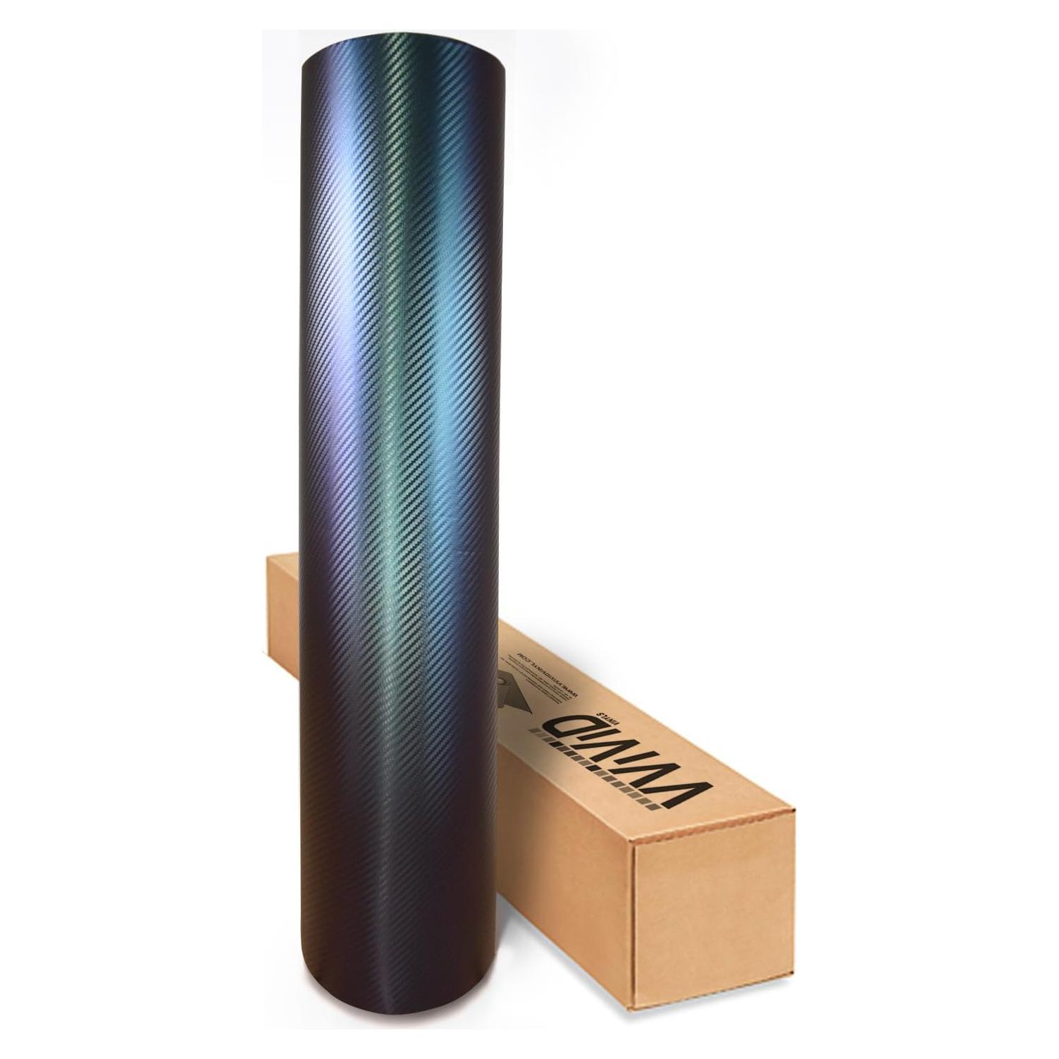 Vinilo de Fibra de Carbono VViViD Camaleón 0.15m x 1.52m