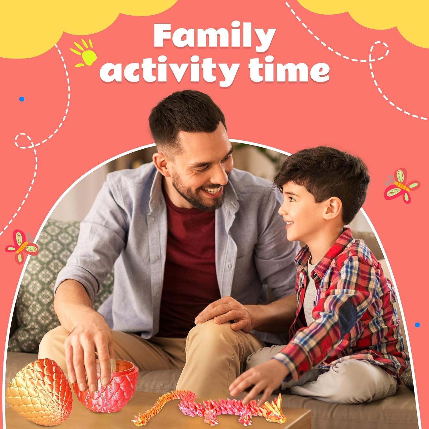 Huevos de Dragón 3D Cinderwing - Juguetes Articulados 12,7 cm