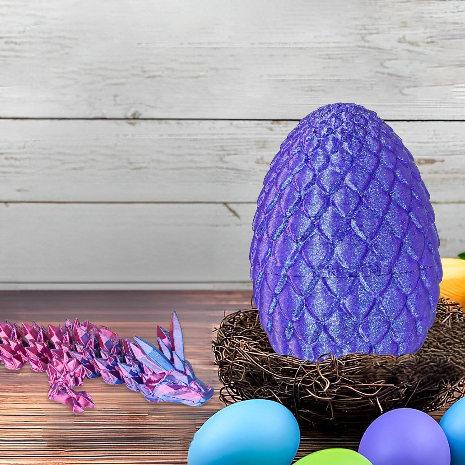 Huevo de Dragón Grande Cinderwing3D Púrpura 18 cm