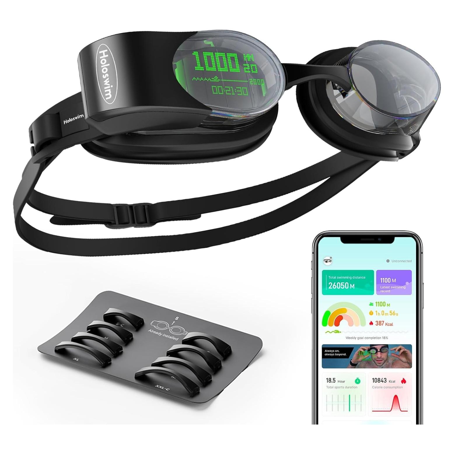 Gafas de natación inteligentes Holoswim 2PRO -5.0D