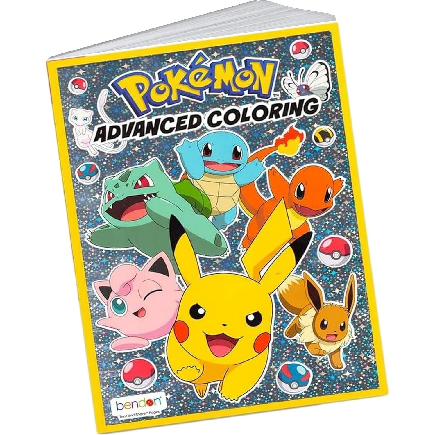 Conjunto de Colorear Pokemon Avanzado - Libro y Stickers