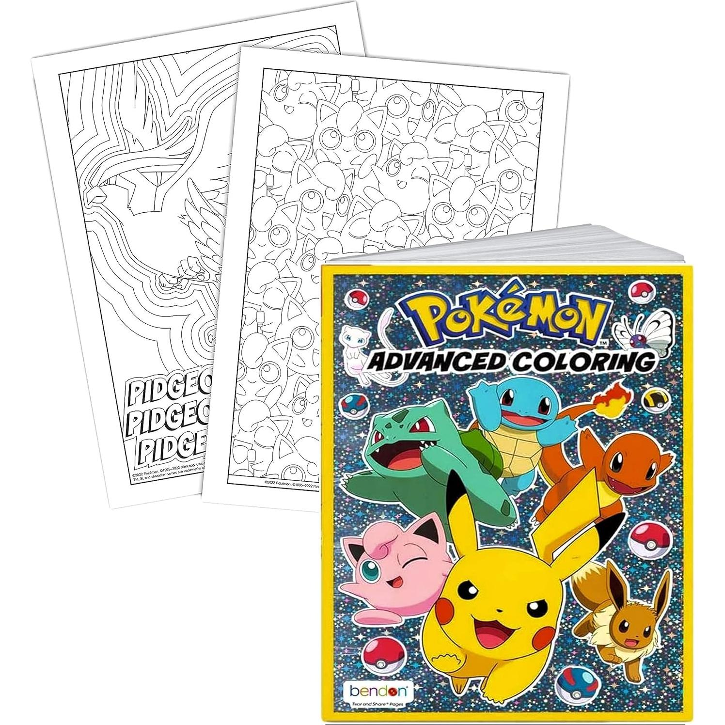 Conjunto de Colorear Pokemon Avanzado - Libro y Stickers