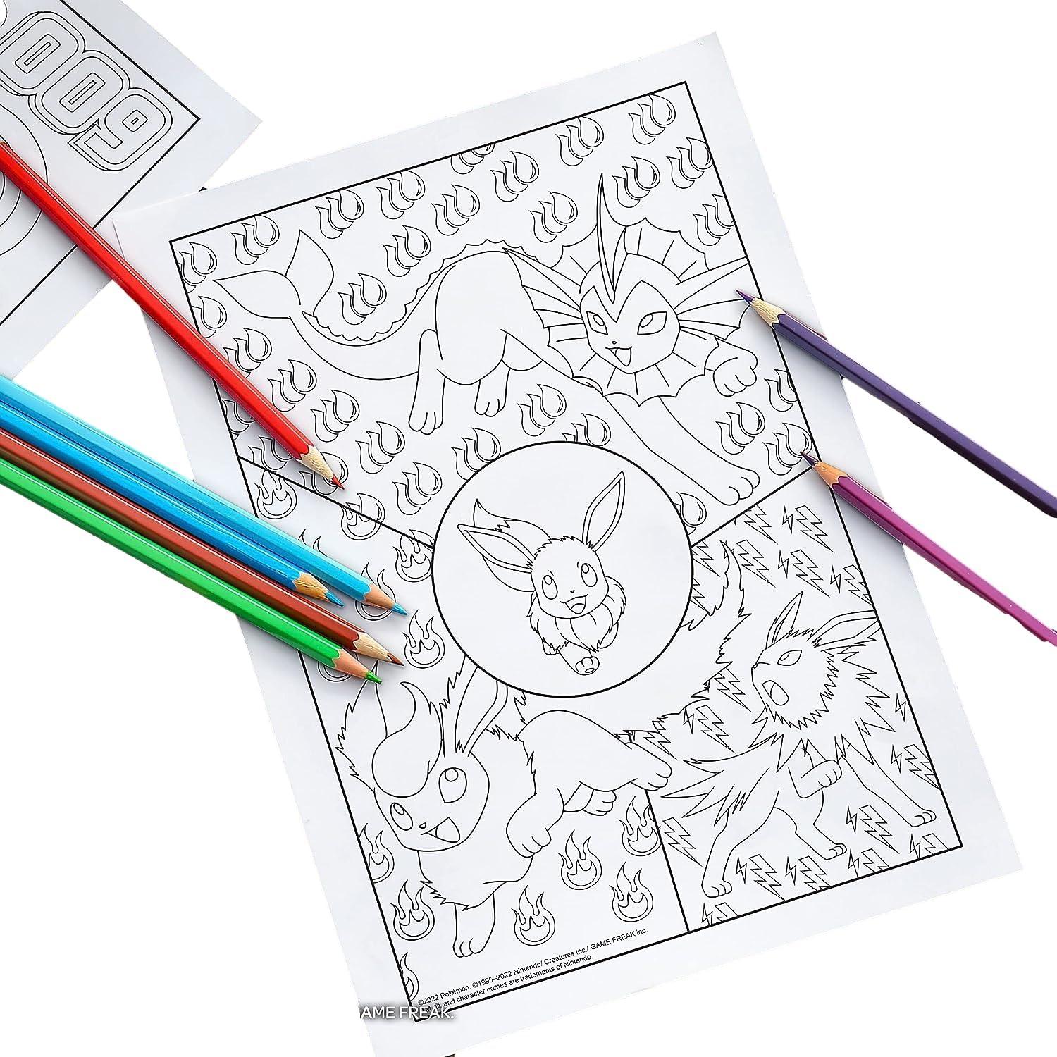 Conjunto de Colorear Pokemon Avanzado - Libro y Stickers