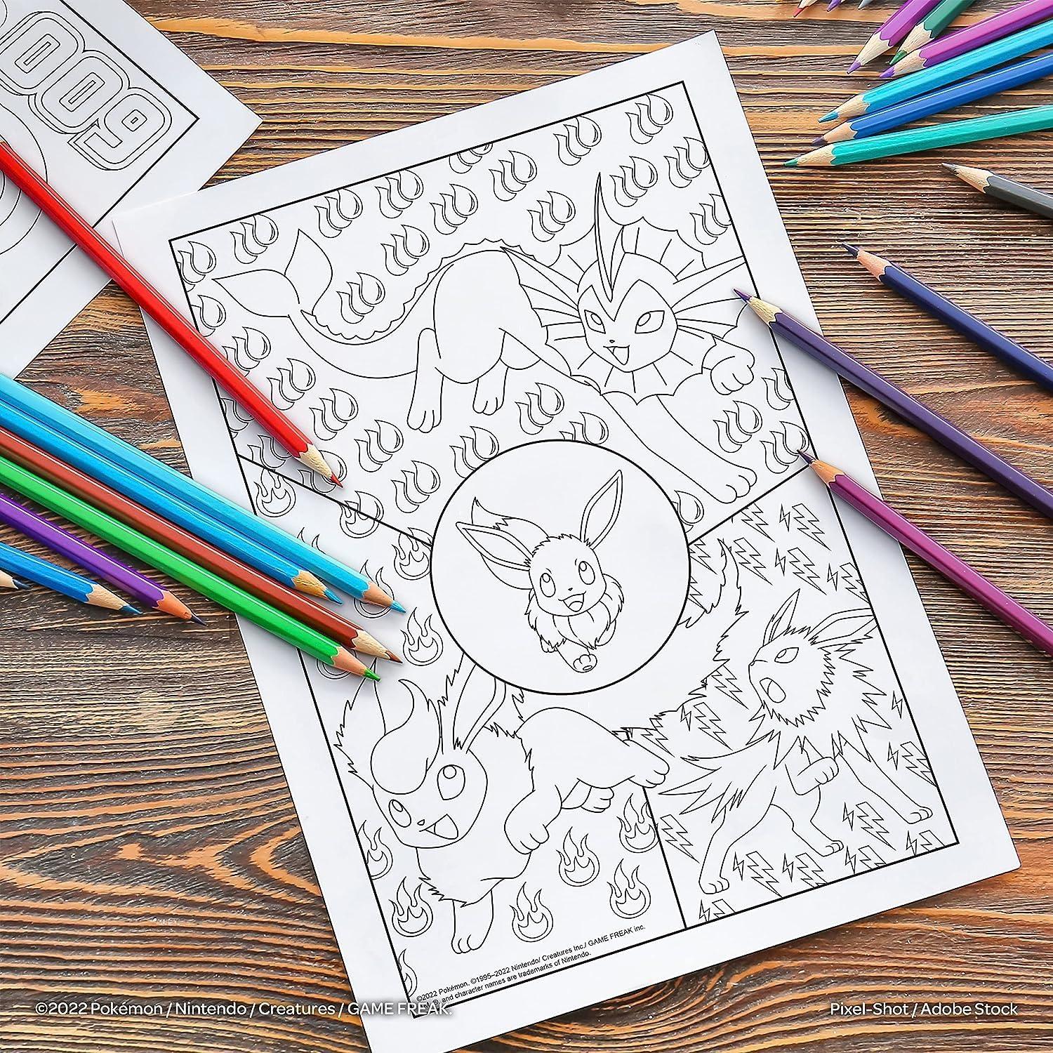 Conjunto de Colorear Pokemon Avanzado - Libro y Stickers