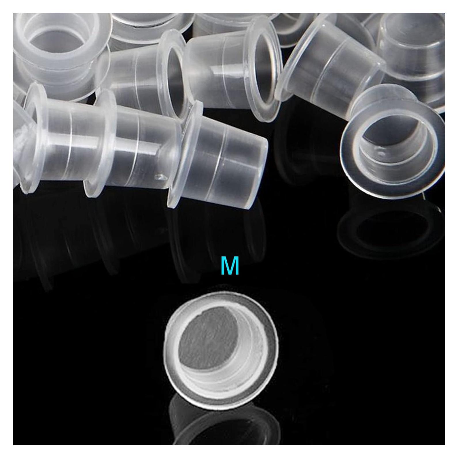 Tazas de Tinta Desechables NAQASE 300pcs 14mm para Tatuajes