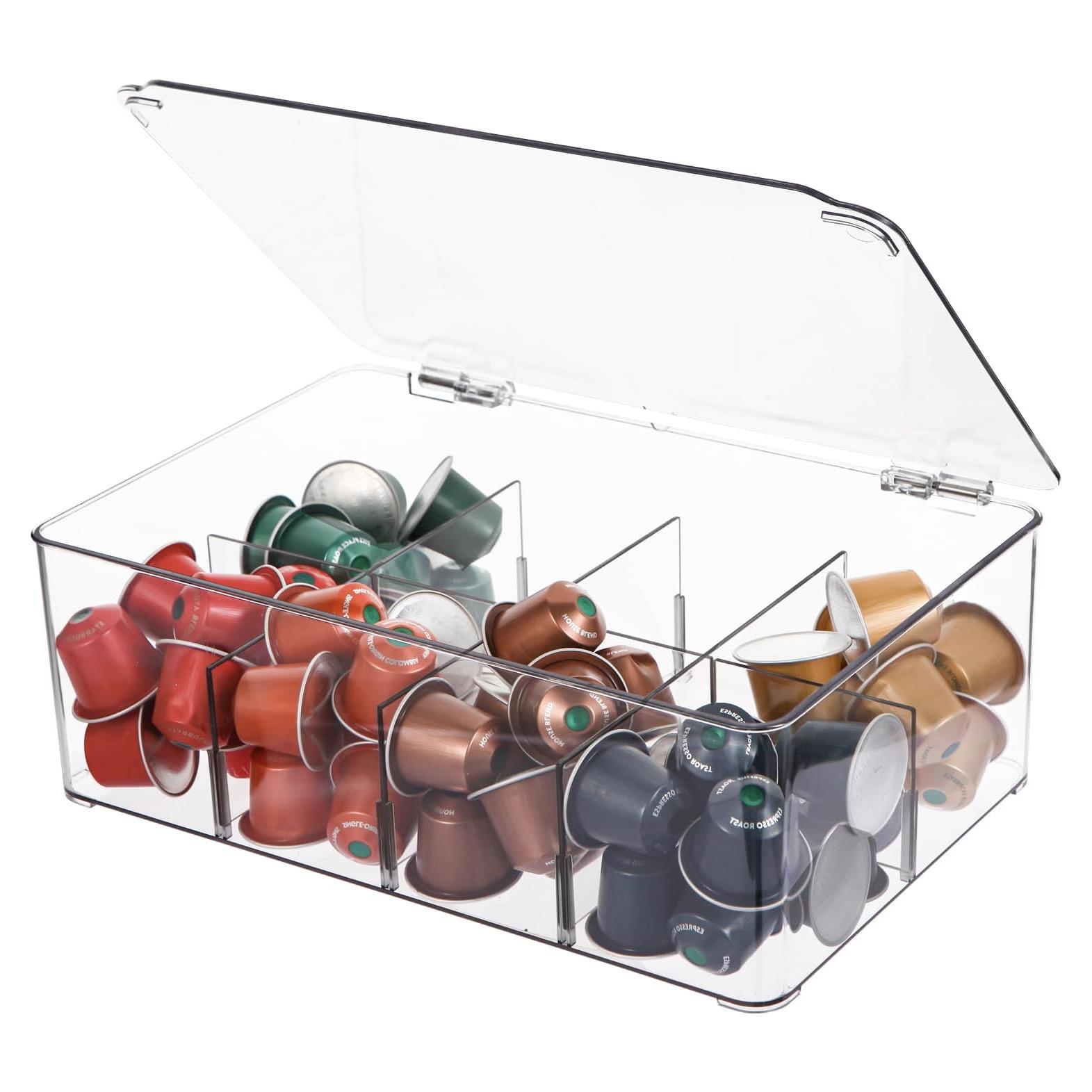 Soporte de Cápsulas de Café ZECENN Transparente 8 Compartimentos