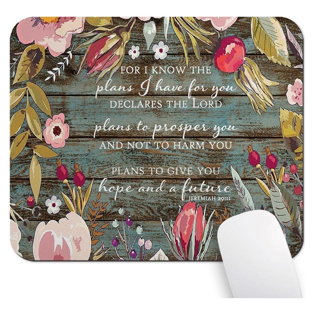 Alfombrilla de Ratón Wknoon Verde Frijol 24x20cm Antideslizante