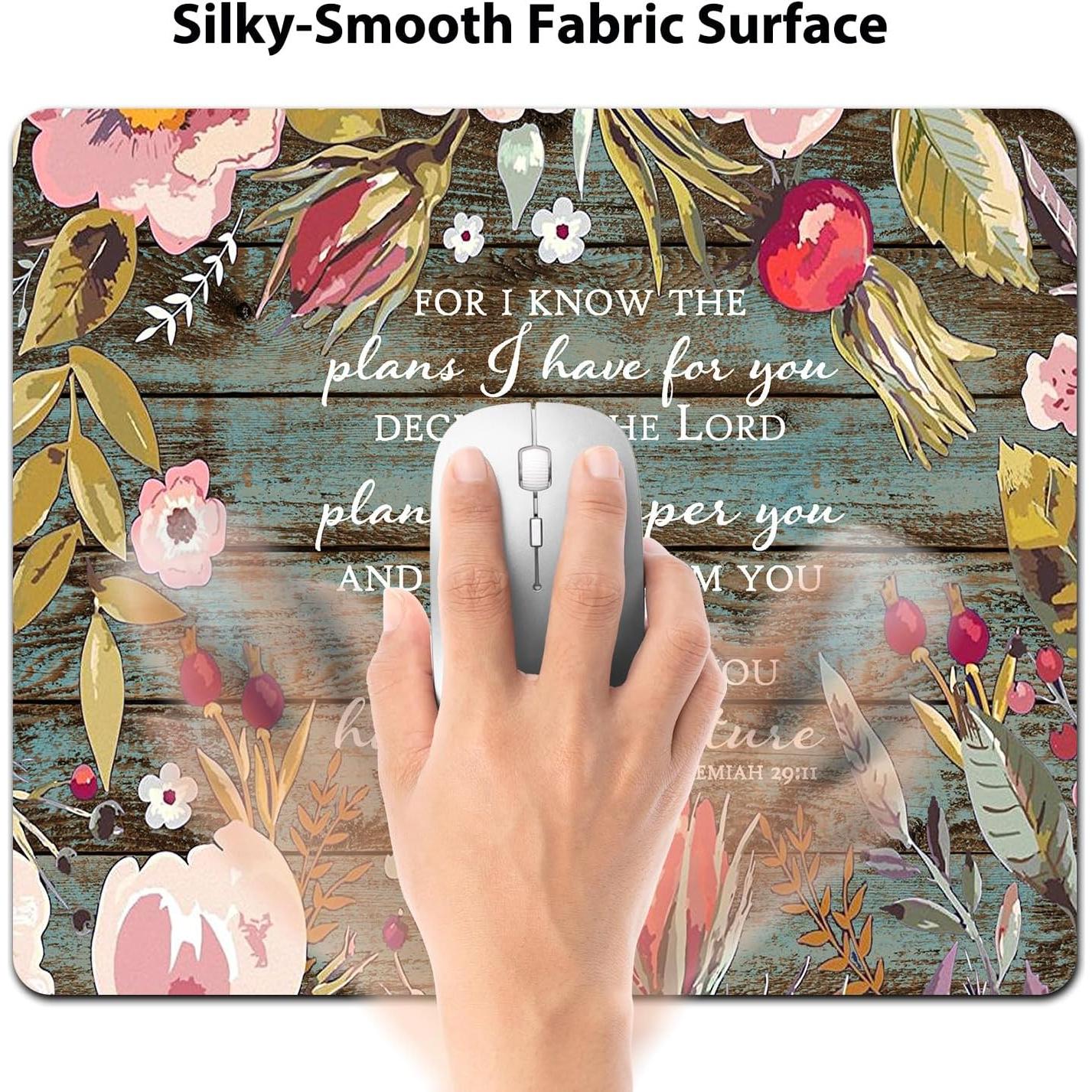 Alfombrilla de Ratón Wknoon Verde Frijol 24x20cm Antideslizante