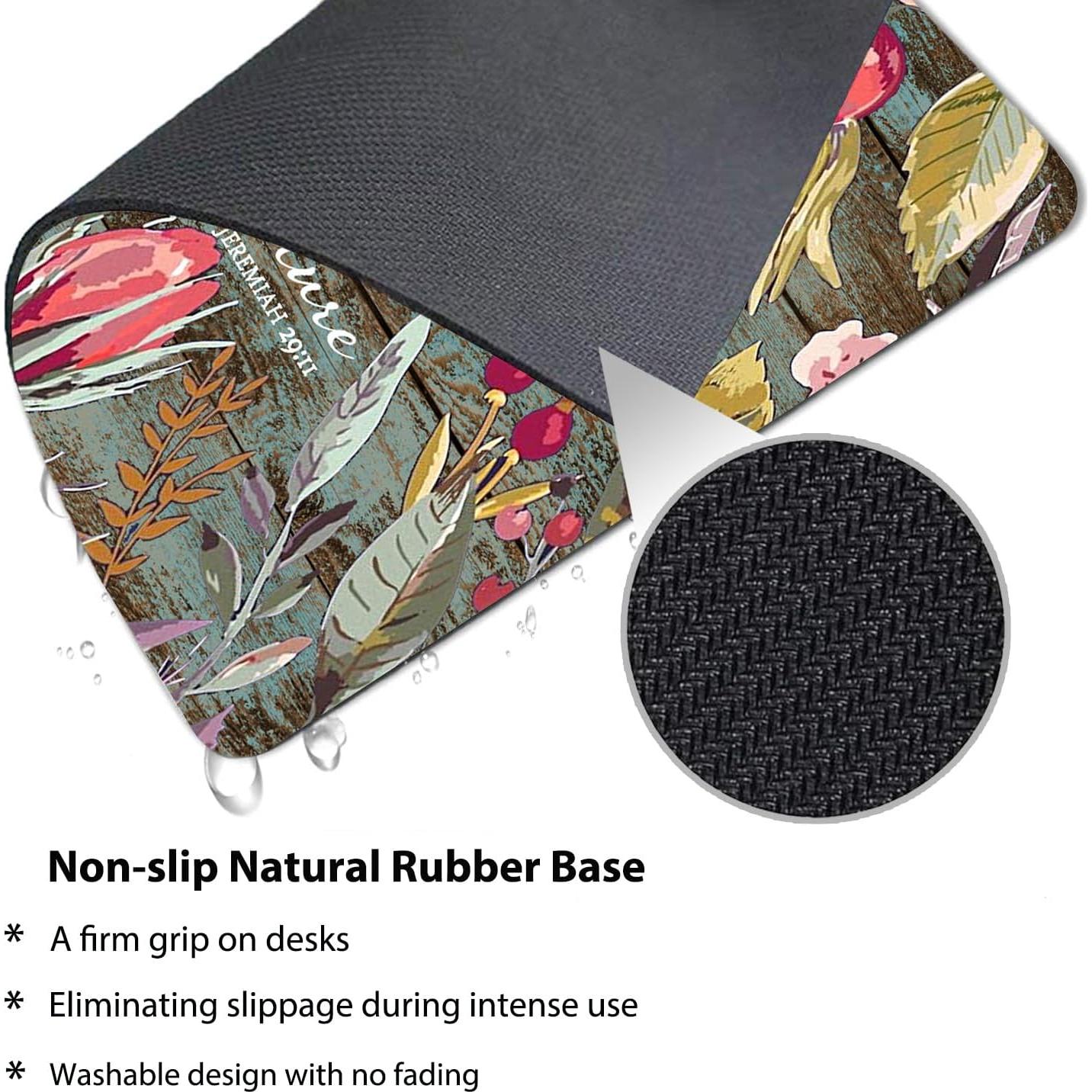 Alfombrilla de Ratón Wknoon Verde Frijol 24x20cm Antideslizante