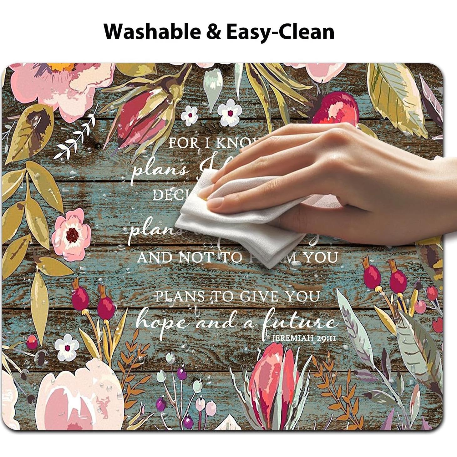 Alfombrilla de Ratón Wknoon Verde Frijol 24x20cm Antideslizante