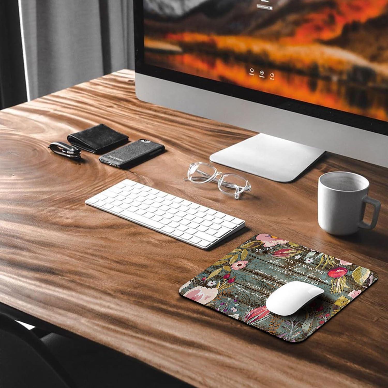 Alfombrilla de Ratón Wknoon Verde Frijol 24x20cm Antideslizante