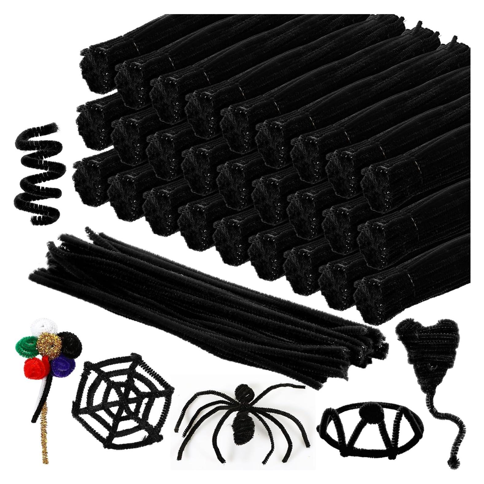 Limpiapipas Chenille Newwiee 1000 Pcs Negro 30 cm