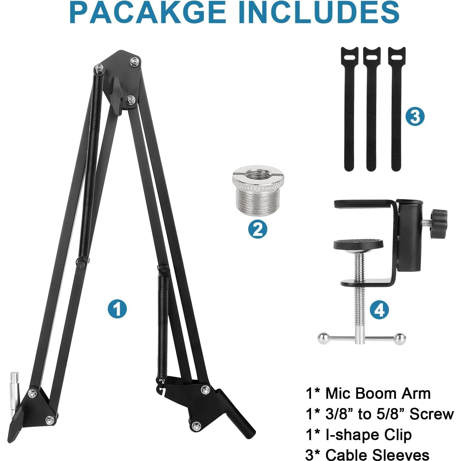 Brazo de Micrófono Ajustable ChromLives para Hyperx Quadcast