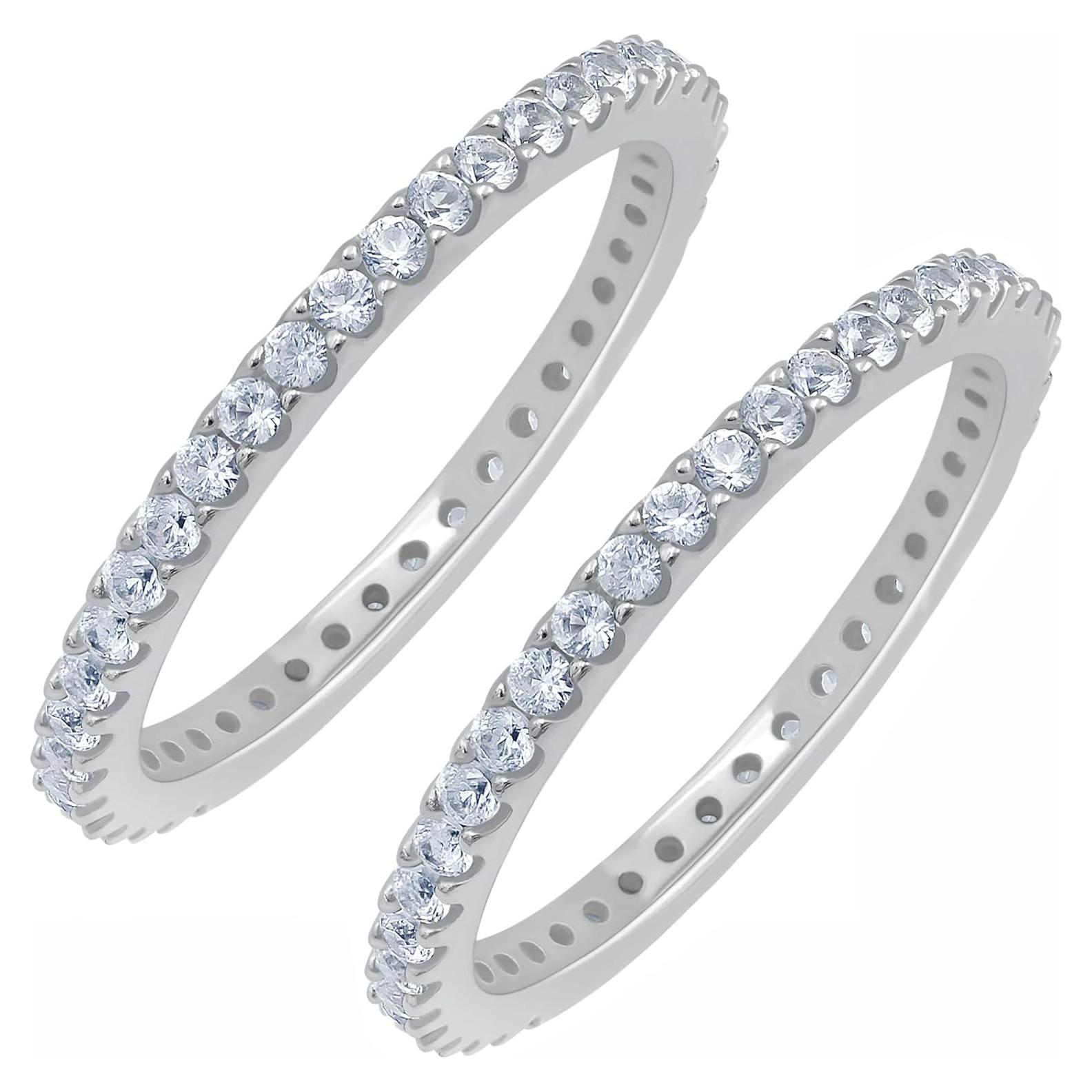 Anillo Eternidad Apilable GOURIK Baño de Oro 18K Mujeres