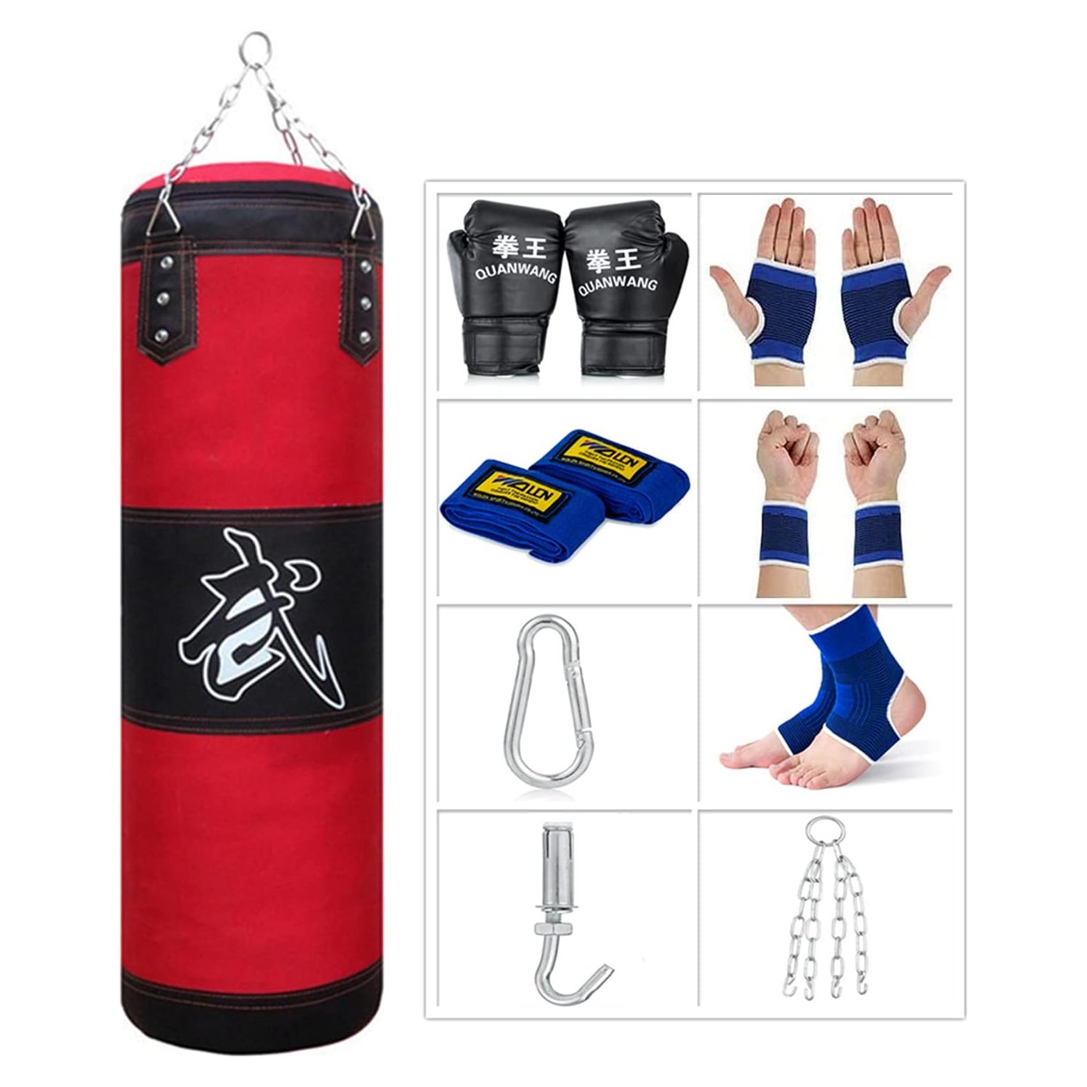 Saco de Boxeo Sfeexun 1,01 m con Guantes y Cadena