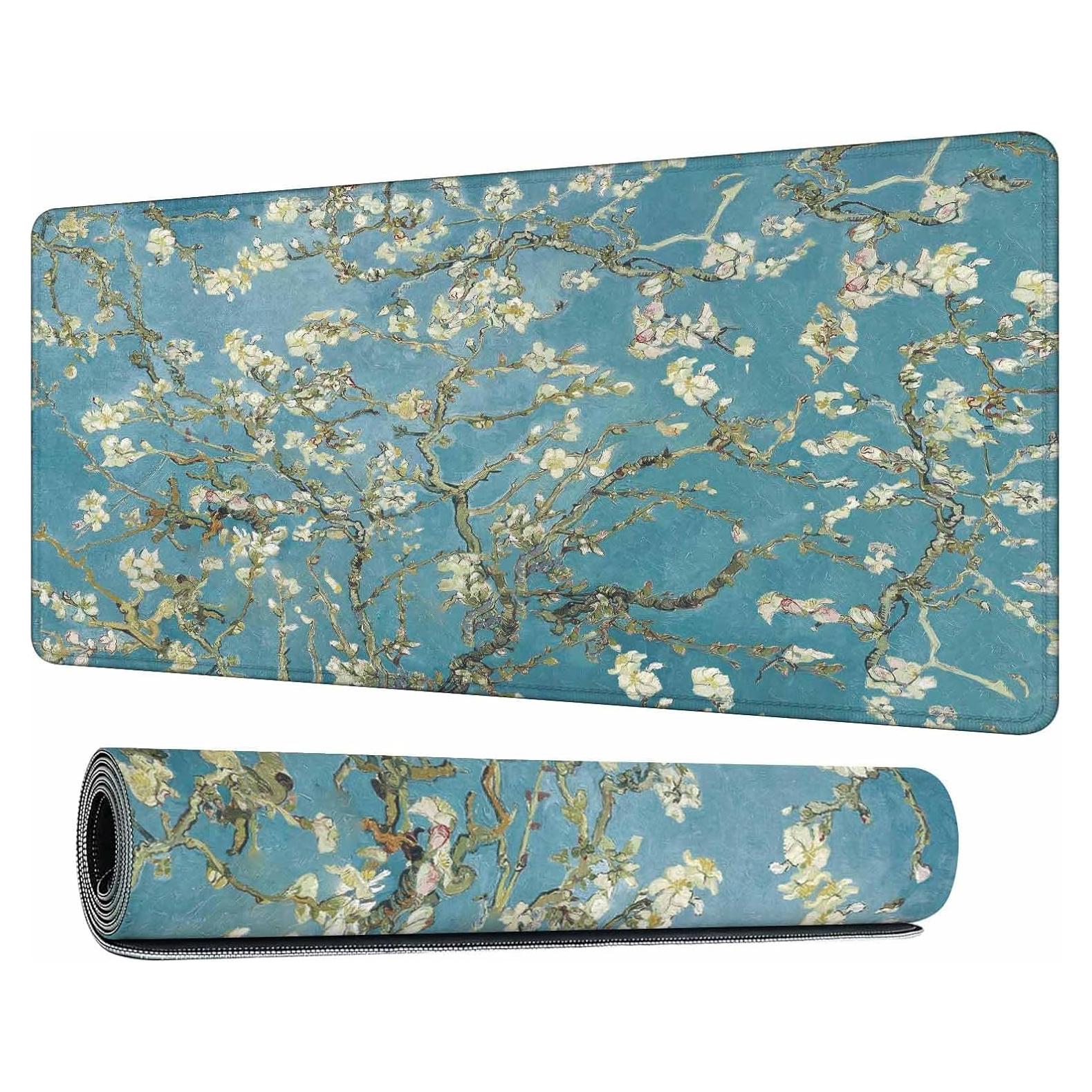 Alfombrilla de Escritorio Grande Y YIHANGBEST Almendra en Flor 90x40cm