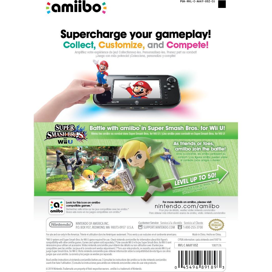 Amiibo Toon Link Nintendo NVLCAAAY 13x9x19 cm